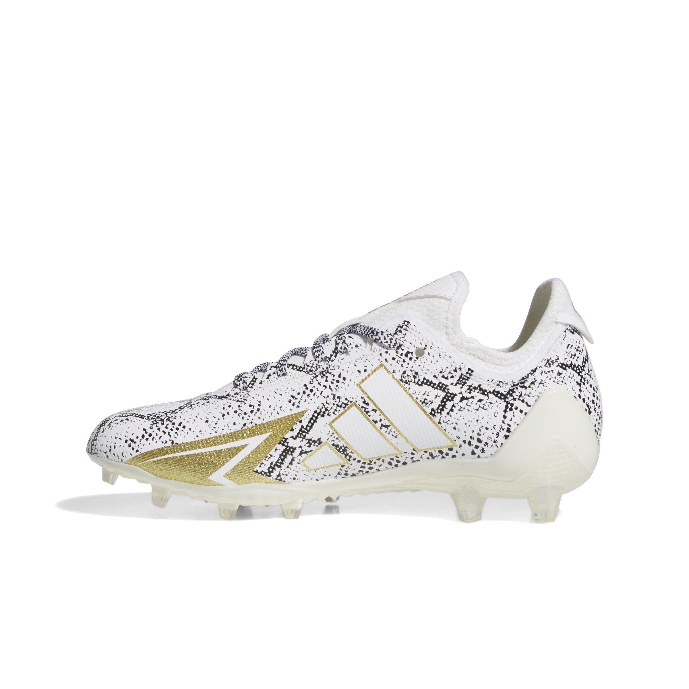 adidas Adizero Electric.1 "Ftwr White/Gold Metallic/Core Black" Men's Football Cleat - WHITE/GOLD/BLACK Thumbnail View 2