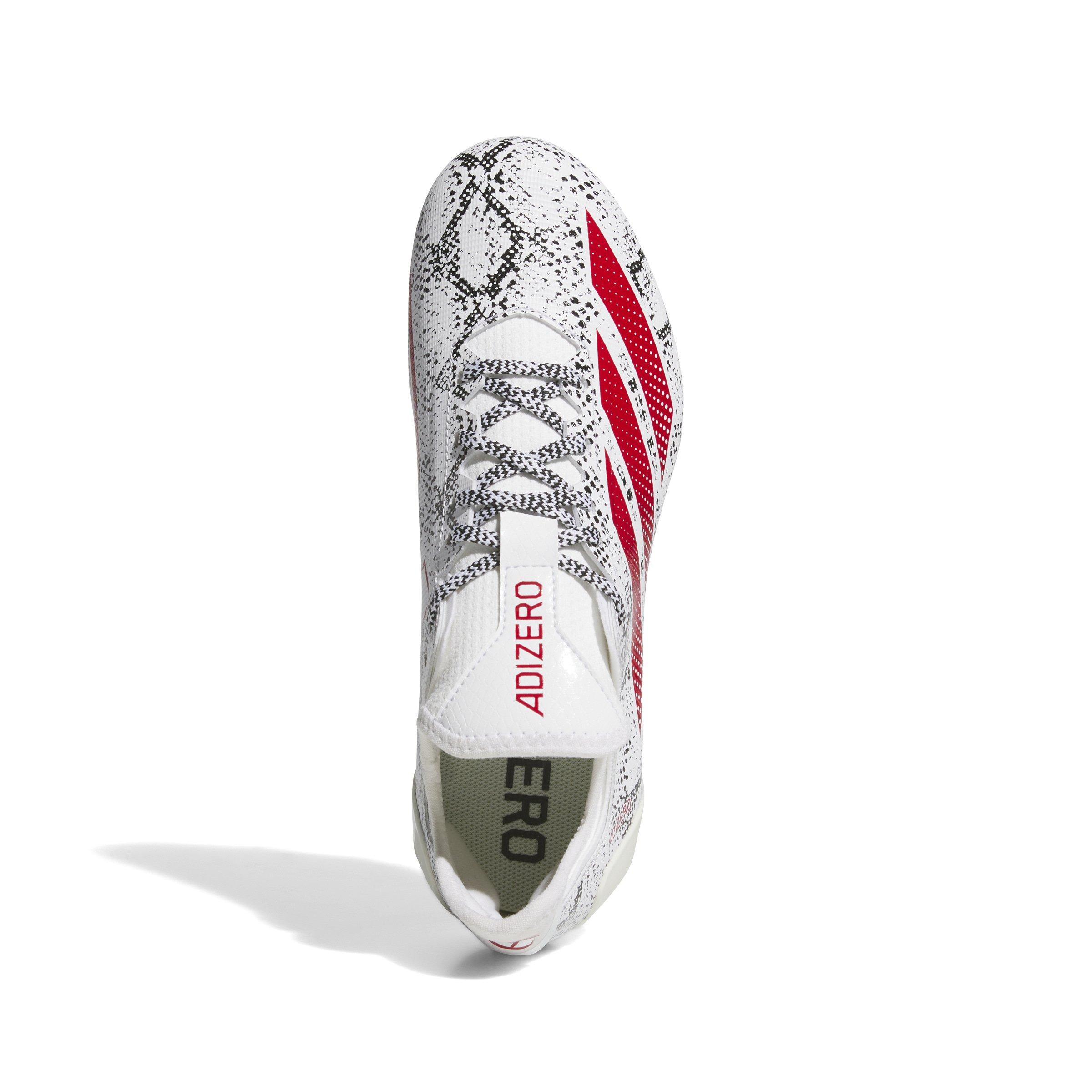 adidas Adizero Electric.1 "Ftwr White/Team Power Red 2/Core Black" Men's Football Cleat - WHITE/RED/BLACK Thumbnail View 7