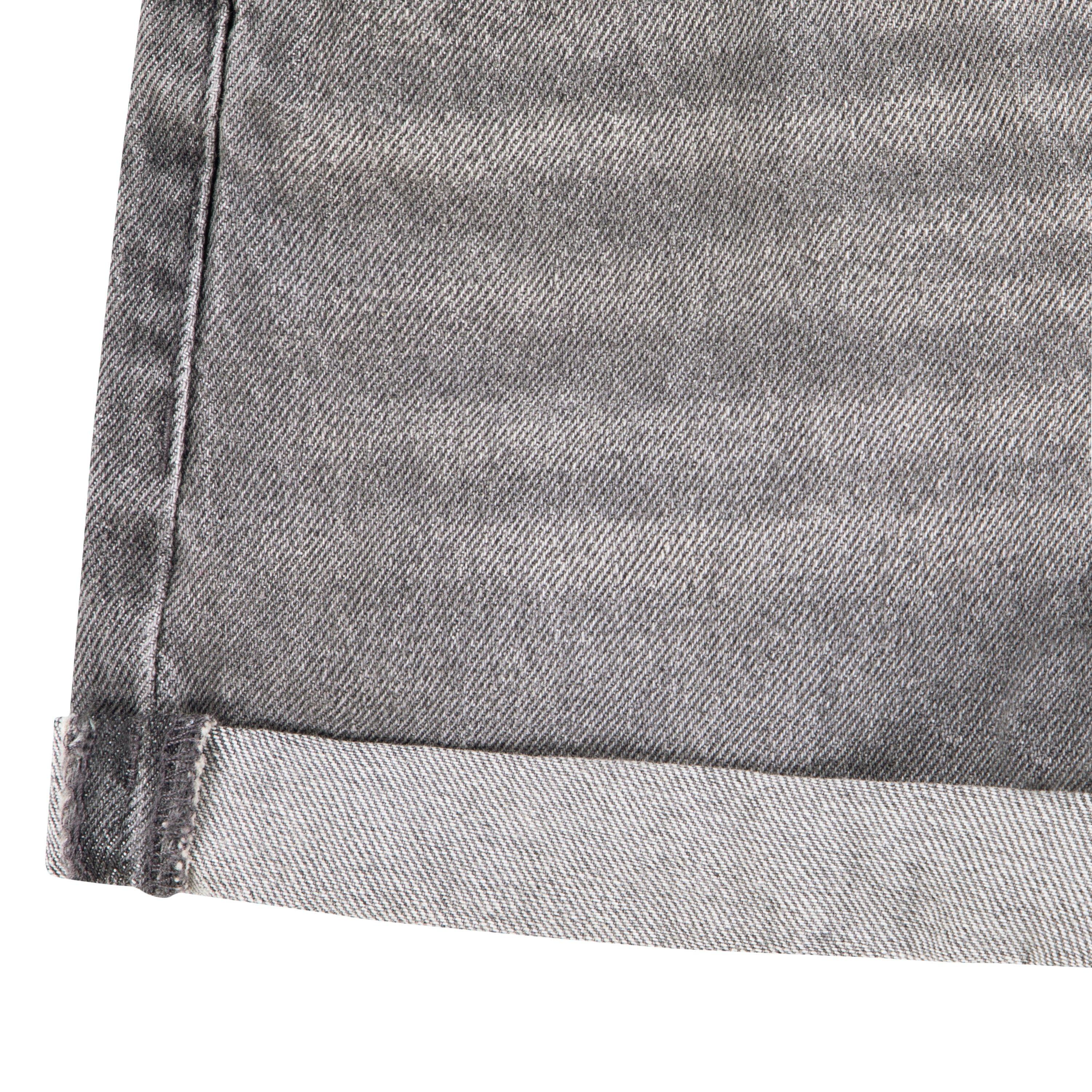 Levi's Little Girls' Girlfriend Fit Roll-Up Grey Wash Denim Shorty Shorts - GREY Thumbnail View 6