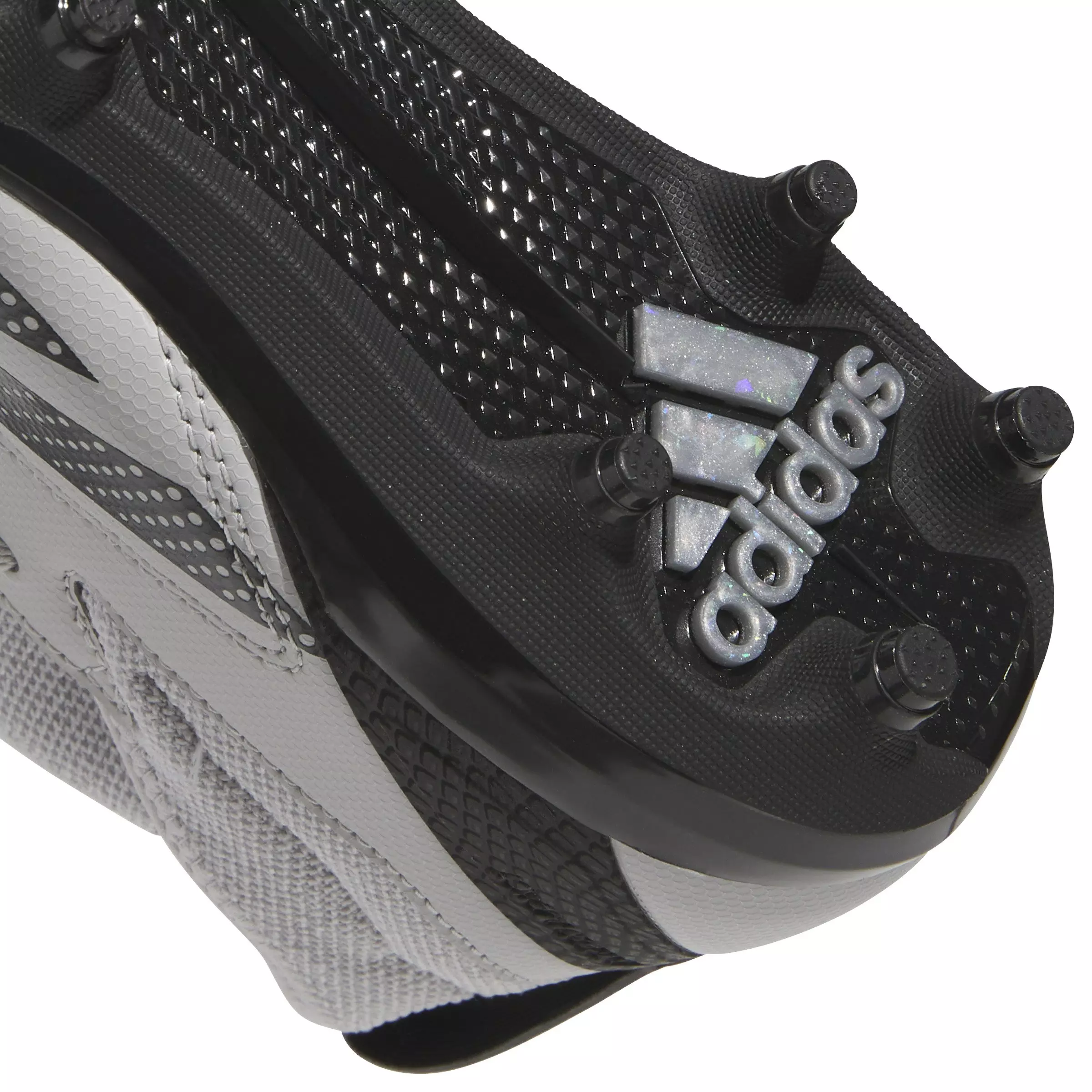 adidas Adizero Impact.2 "Grey Two/Core Black" Grade School Kids' American Football Cleat - GREY/BLACK