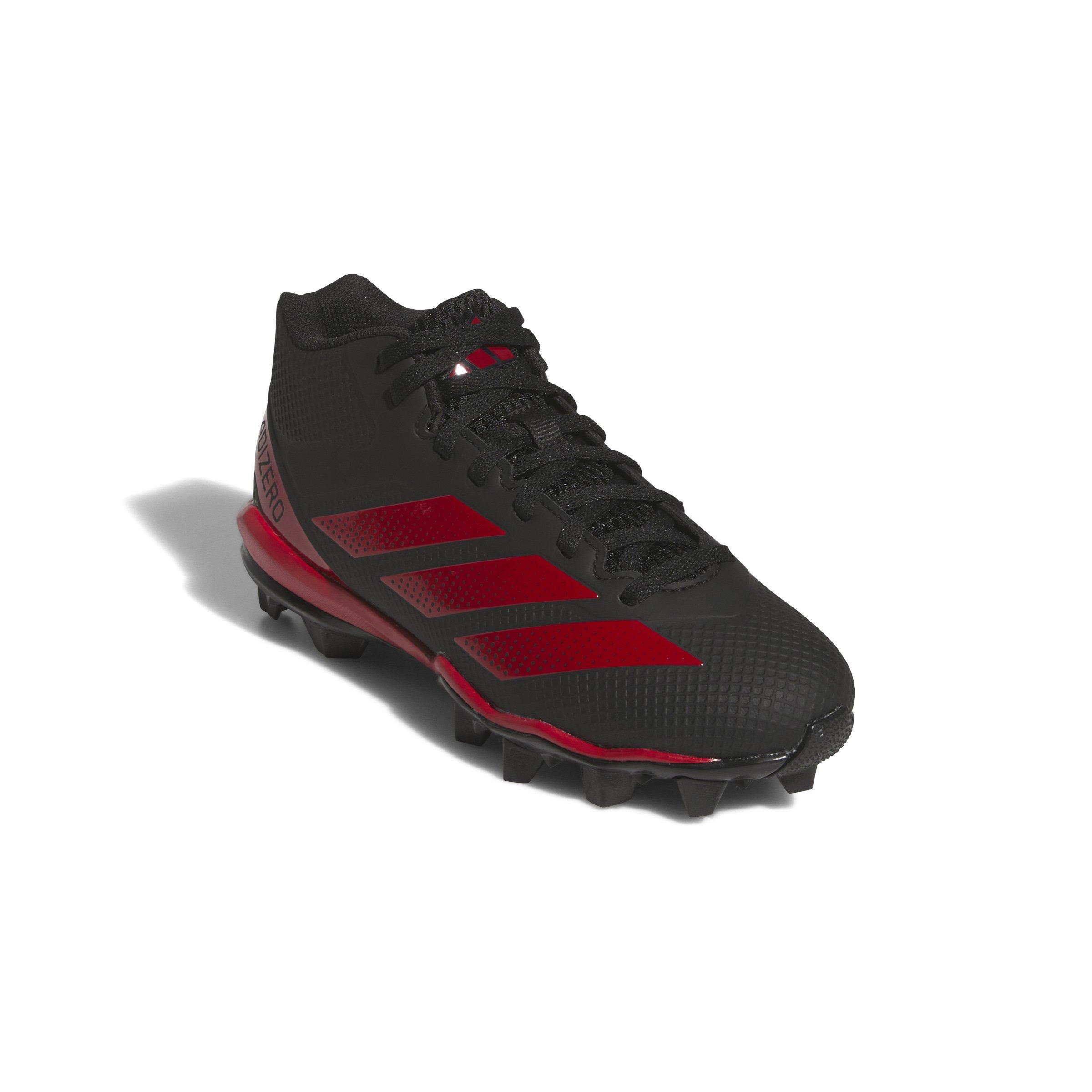 adidas Adizero Impact.2 Molded Rubber "Core Black/​Team Power Red" Grade School Kids' Football Cleat - BLACK/RED Thumbnail View 3