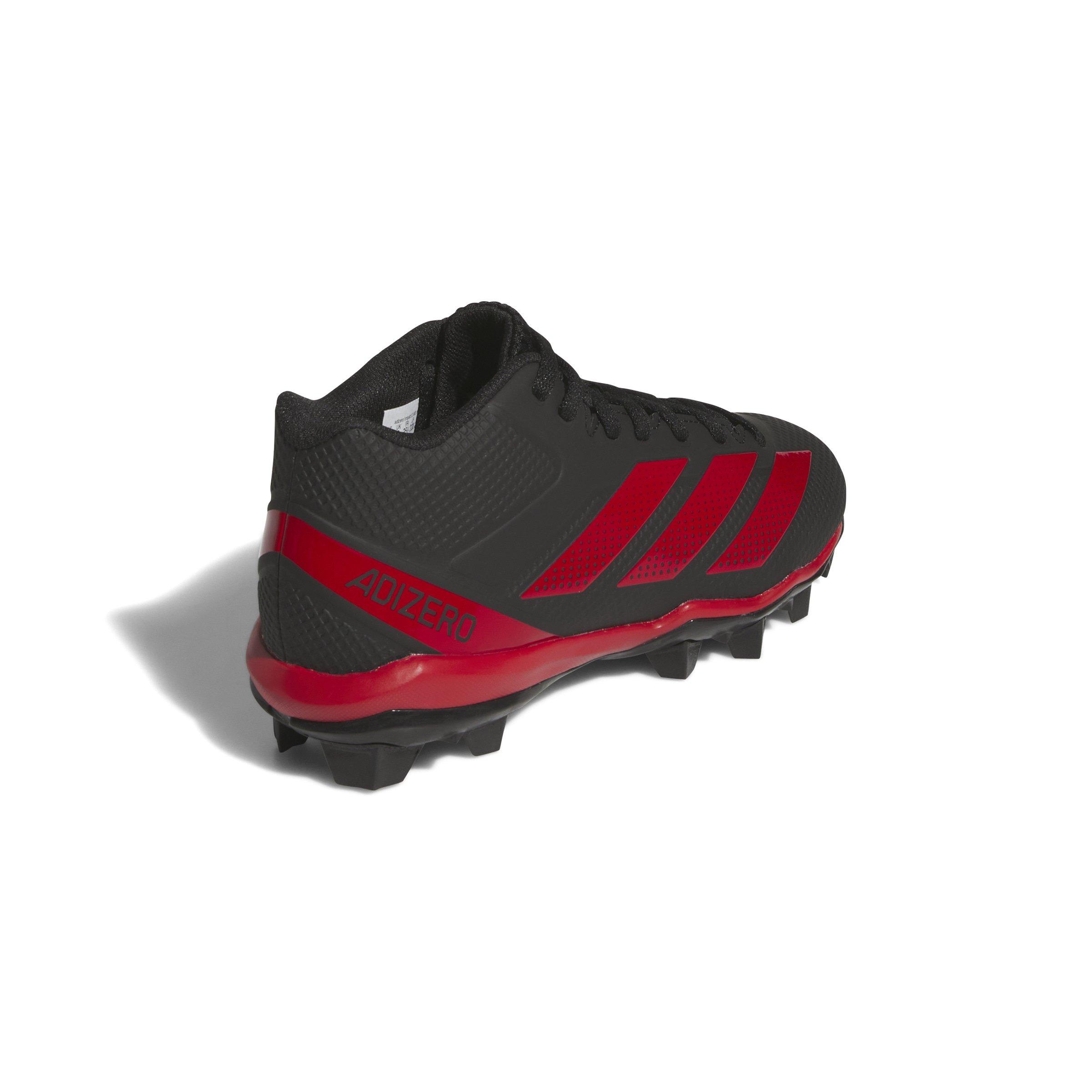 adidas Adizero Impact.2 Molded Rubber "Core Black/​Team Power Red" Grade School Kids' Football Cleat - BLACK/RED Thumbnail View 4