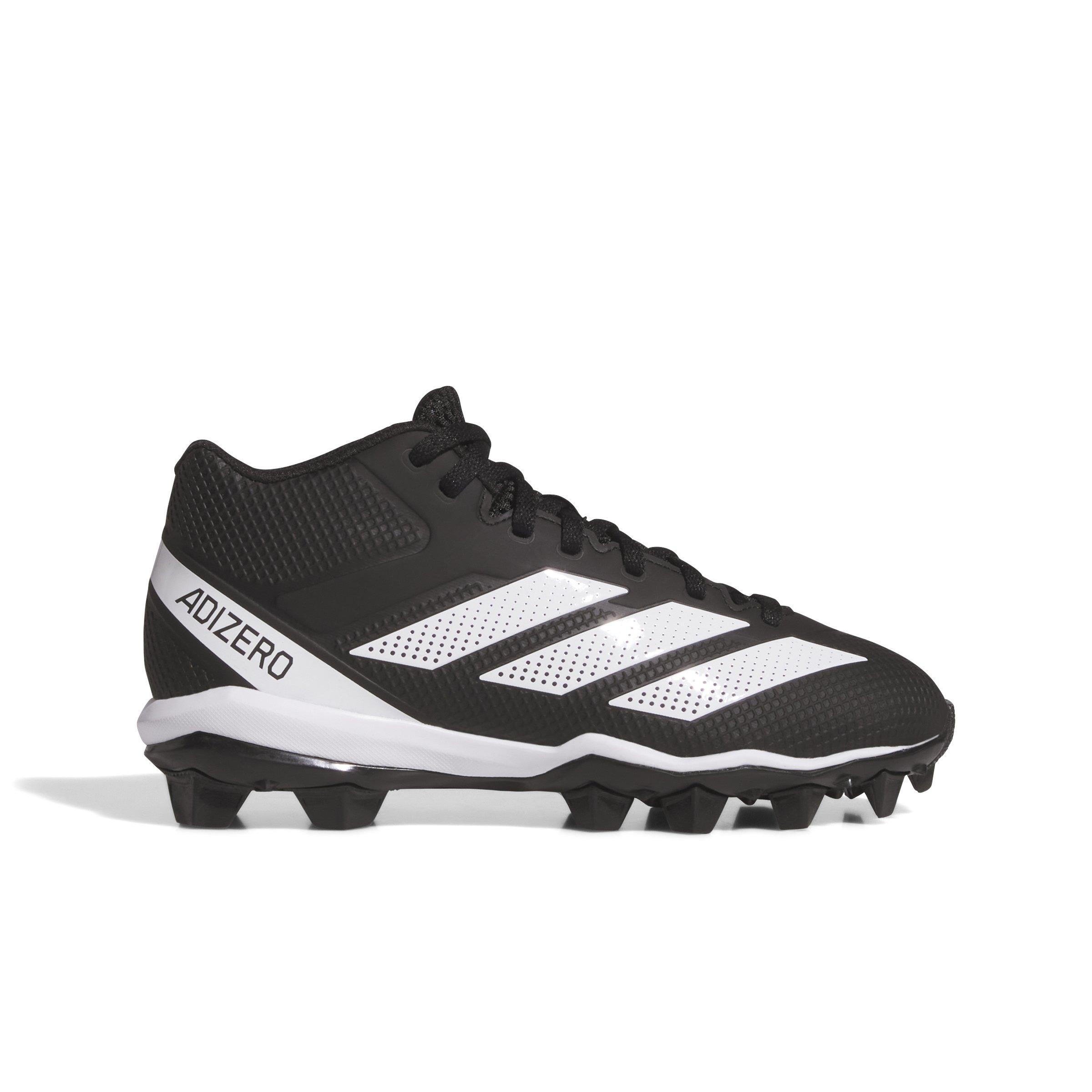 adidas Adizero Impact.2 Molded Rubber "Core Black/Cloud White" Grade School Kids' Football Cleat - BLACK/WHITE Thumbnail View 1