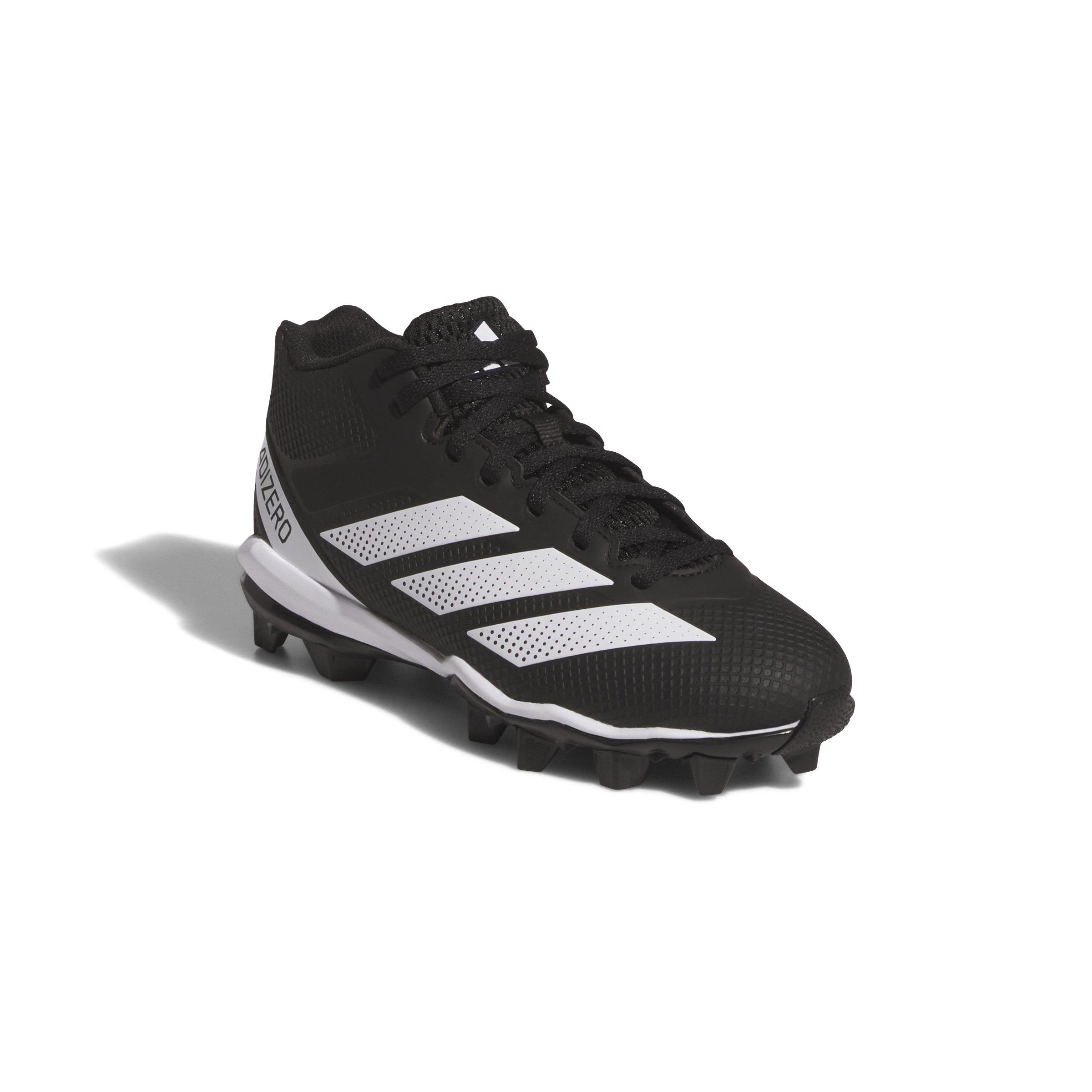adidas Adizero Impact.2 Molded Rubber "Core Black/Cloud White" Grade School Kids' Football Cleat - BLACK/WHITE Thumbnail View 3