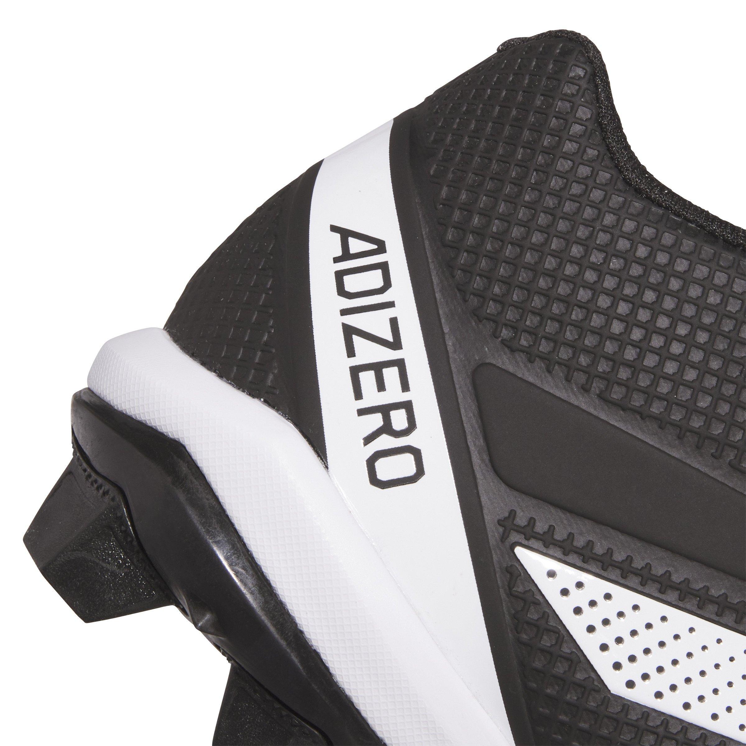 adidas Adizero Impact.2 Molded Rubber "Core Black/Cloud White" Grade School Kids' Football Cleat - BLACK/WHITE Thumbnail View 5
