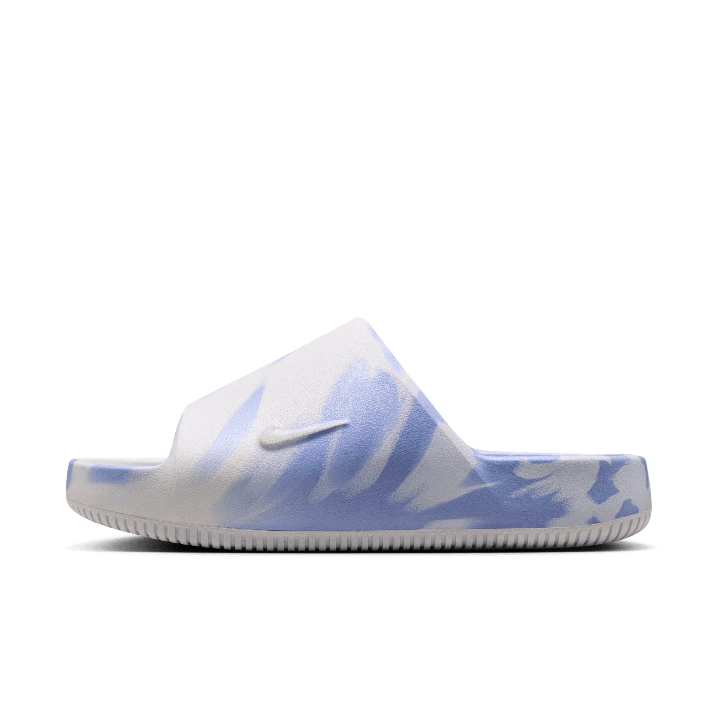 Nike Calm 2.0 Marbled "Summit White/Football Grey/Aluminum" Women's Slide - WHITE/GREY/ALUMINUM Thumbnail View 2