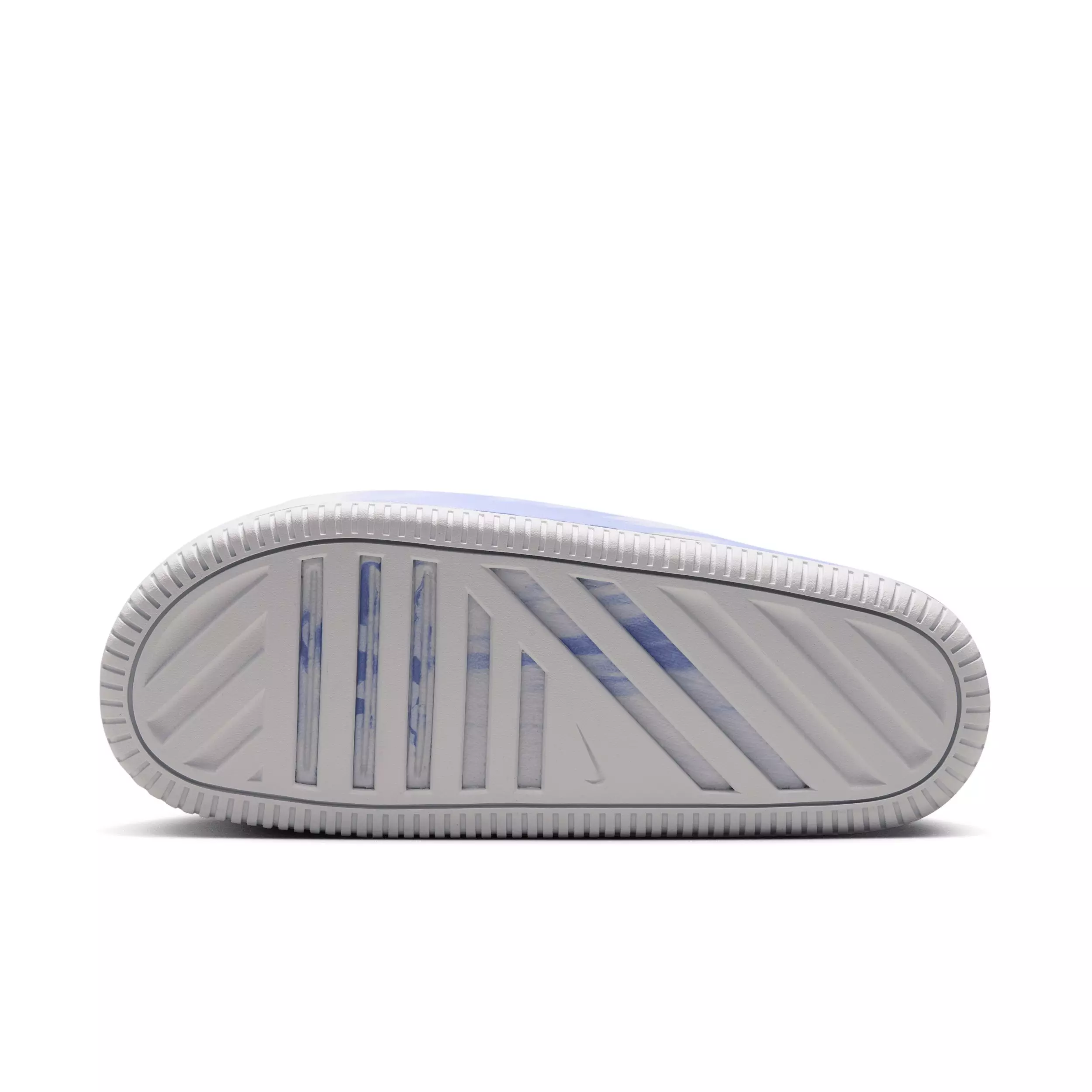 Nike Calm 2.0 Marbled "Summit White/Football Grey/Aluminum" Women's Slide - WHITE/GREY/ALUMINUM