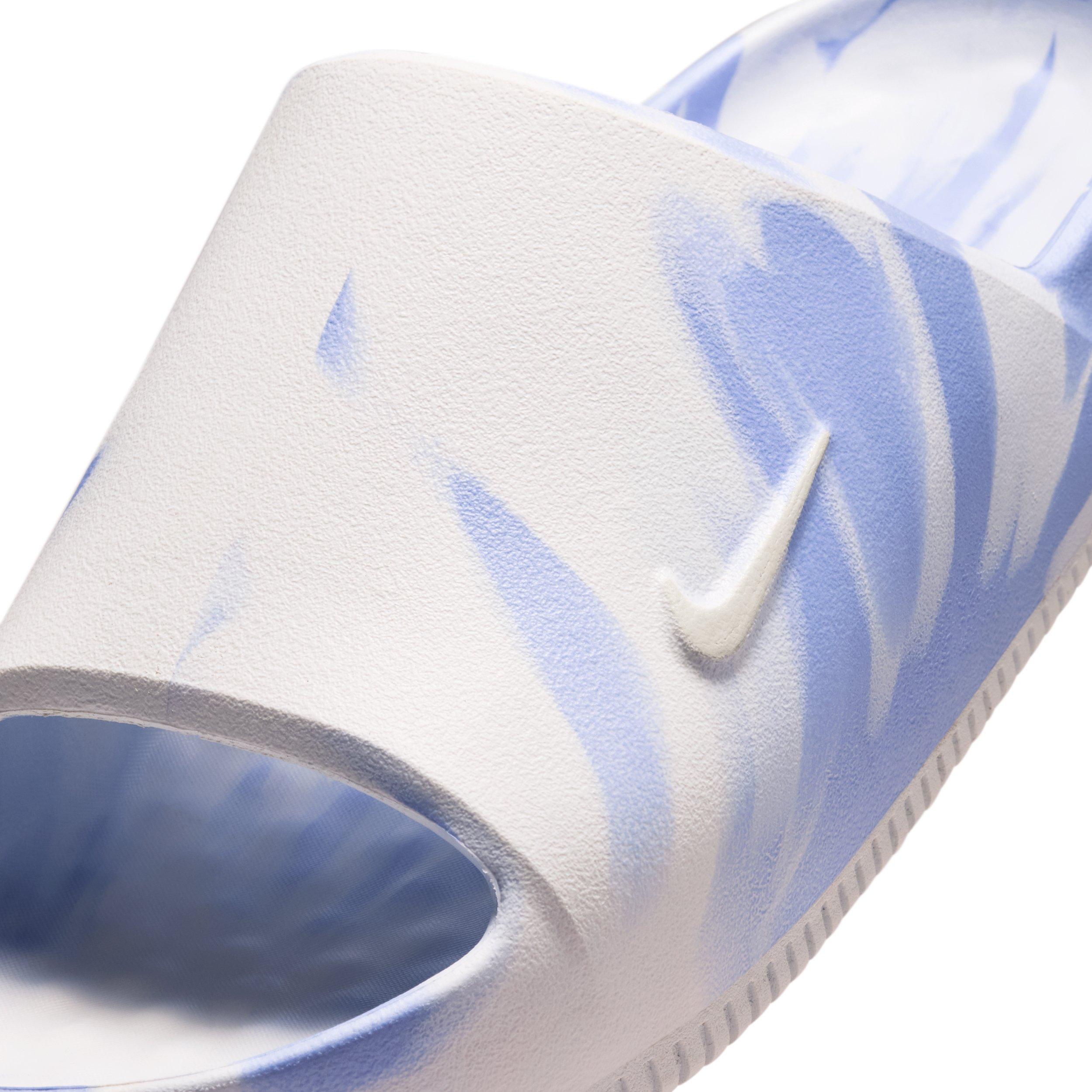 Nike Calm 2.0 Marbled "Summit White/Football Grey/Aluminum" Women's Slide - WHITE/GREY/ALUMINUM Thumbnail View 6