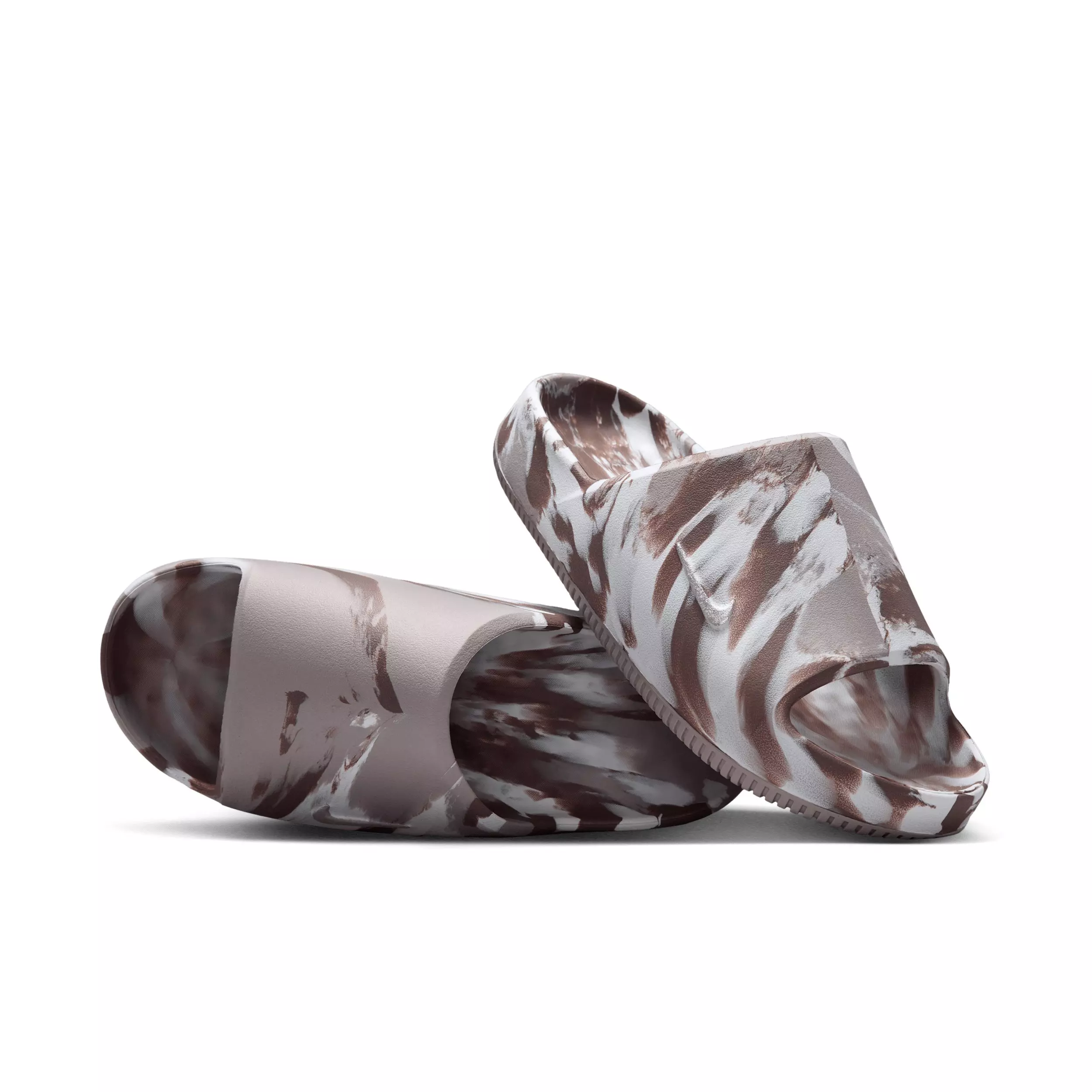 Nike Calm 2.0 Marbled "Sail/Mink Brown/Moon Particle" Women's Slide - SAIL/BROWN/MOON