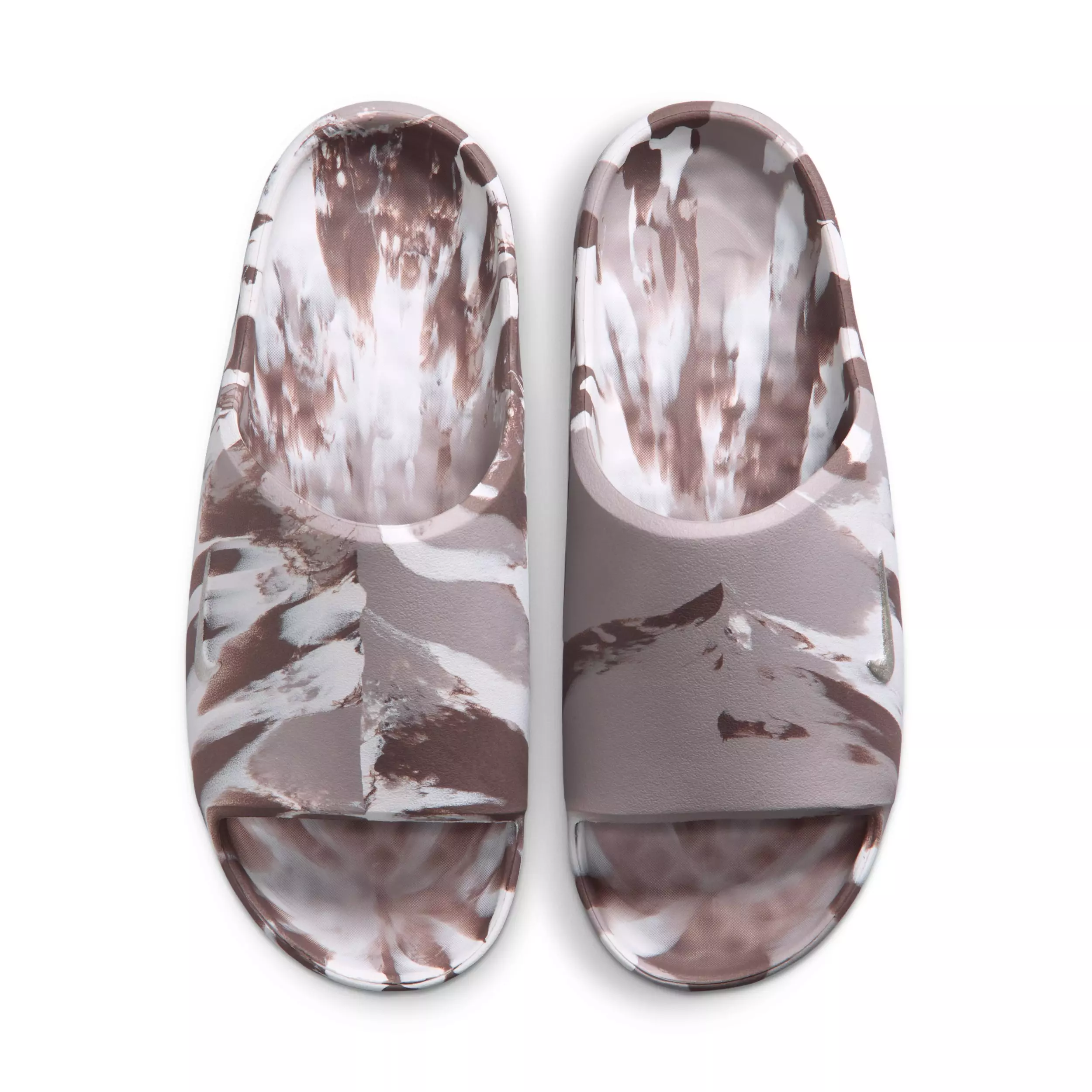 Nike Calm 2.0 Marbled "Sail/Mink Brown/Moon Particle" Women's Slide - SAIL/BROWN/MOON