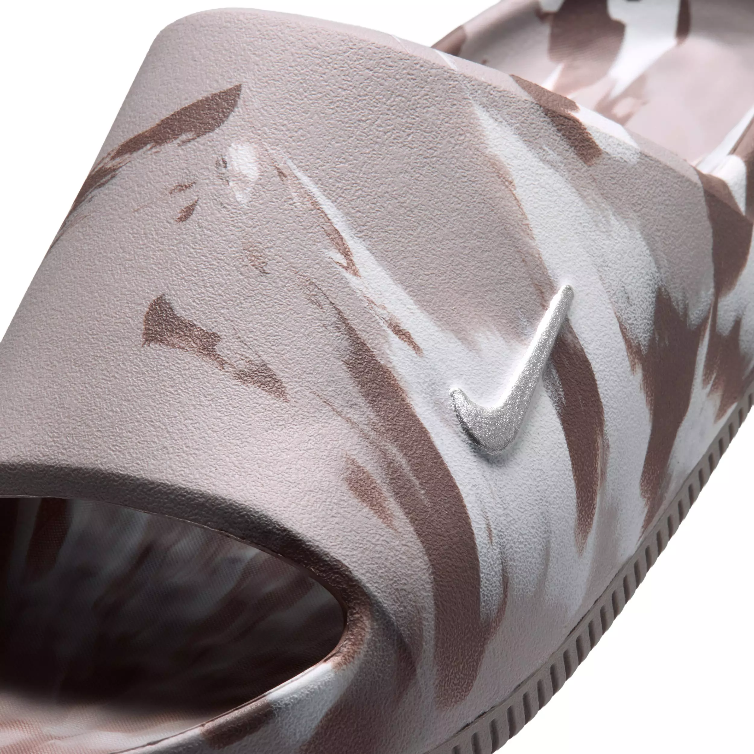 Nike Calm 2.0 Marbled "Sail/Mink Brown/Moon Particle" Women's Slide - SAIL/BROWN/MOON