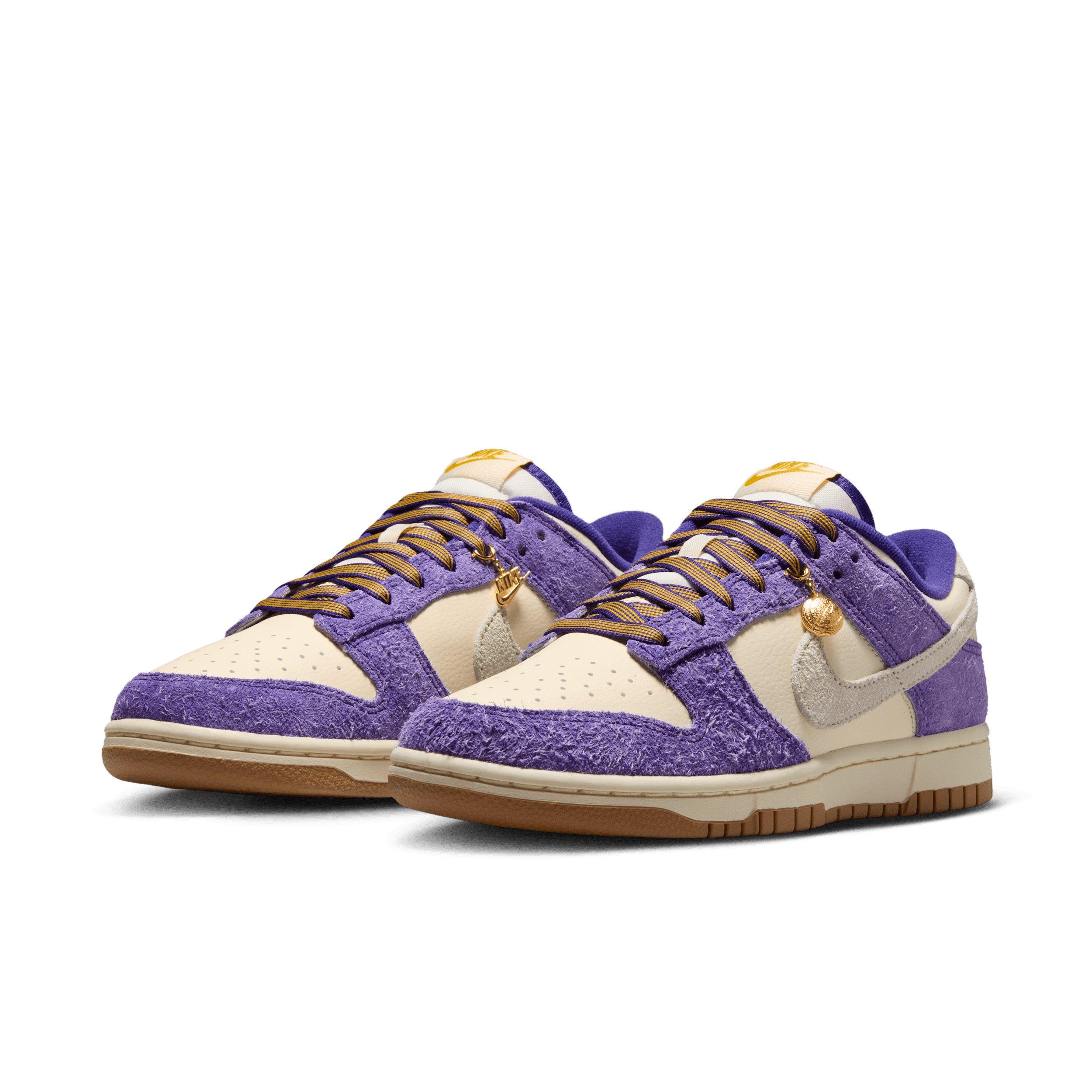 Nike Dunk Low "Court Purple/University Gold/Gum Medium Brown/Coconut Milk" Women's Shoe - PURPLE/GOLD/MD BROWN/MILK Thumbnail View 3