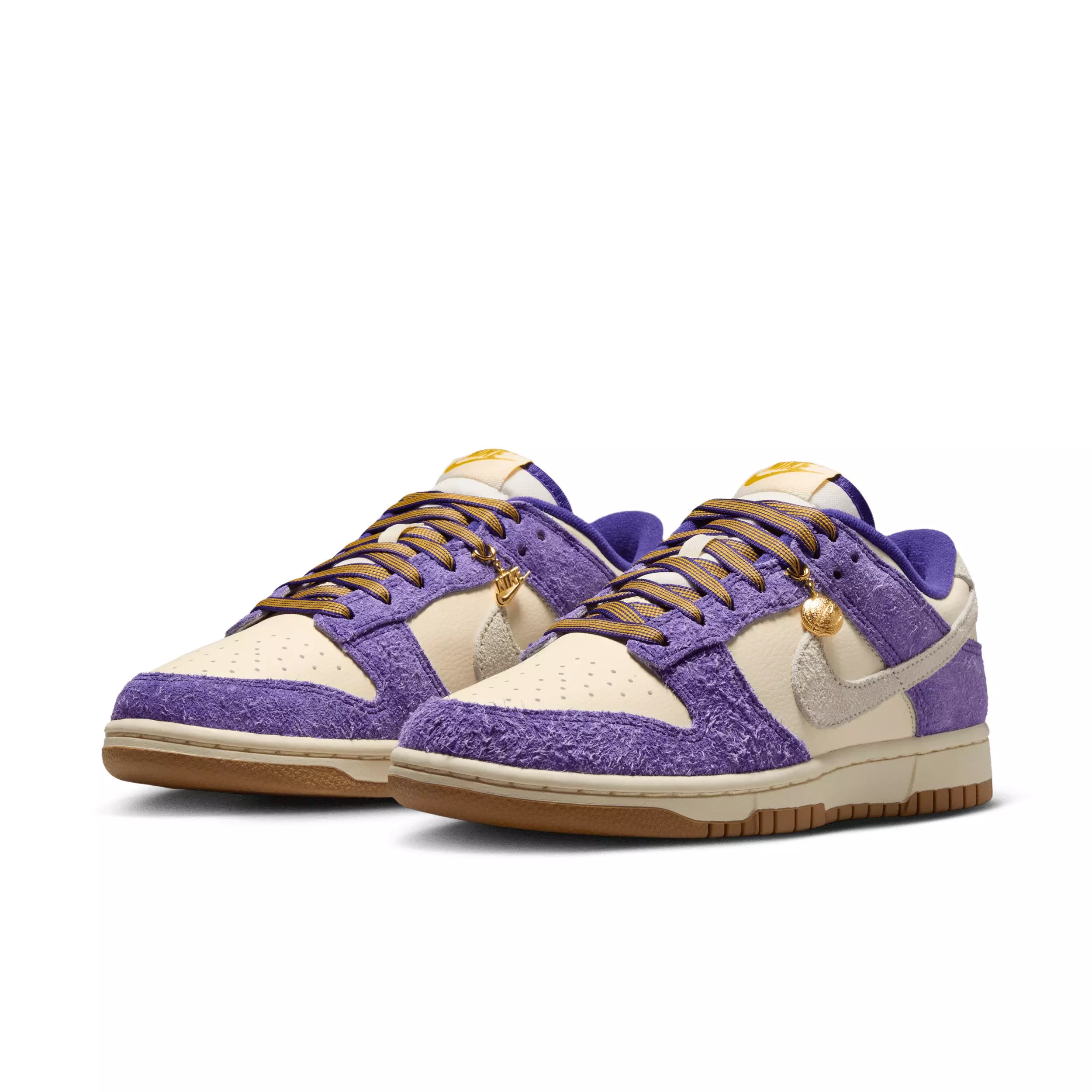 Nike Dunk Low "Court Purple/University Gold/Gum Medium Brown/Coconut Milk" Women's Shoe - PURPLE/GOLD/MD BROWN/MILK