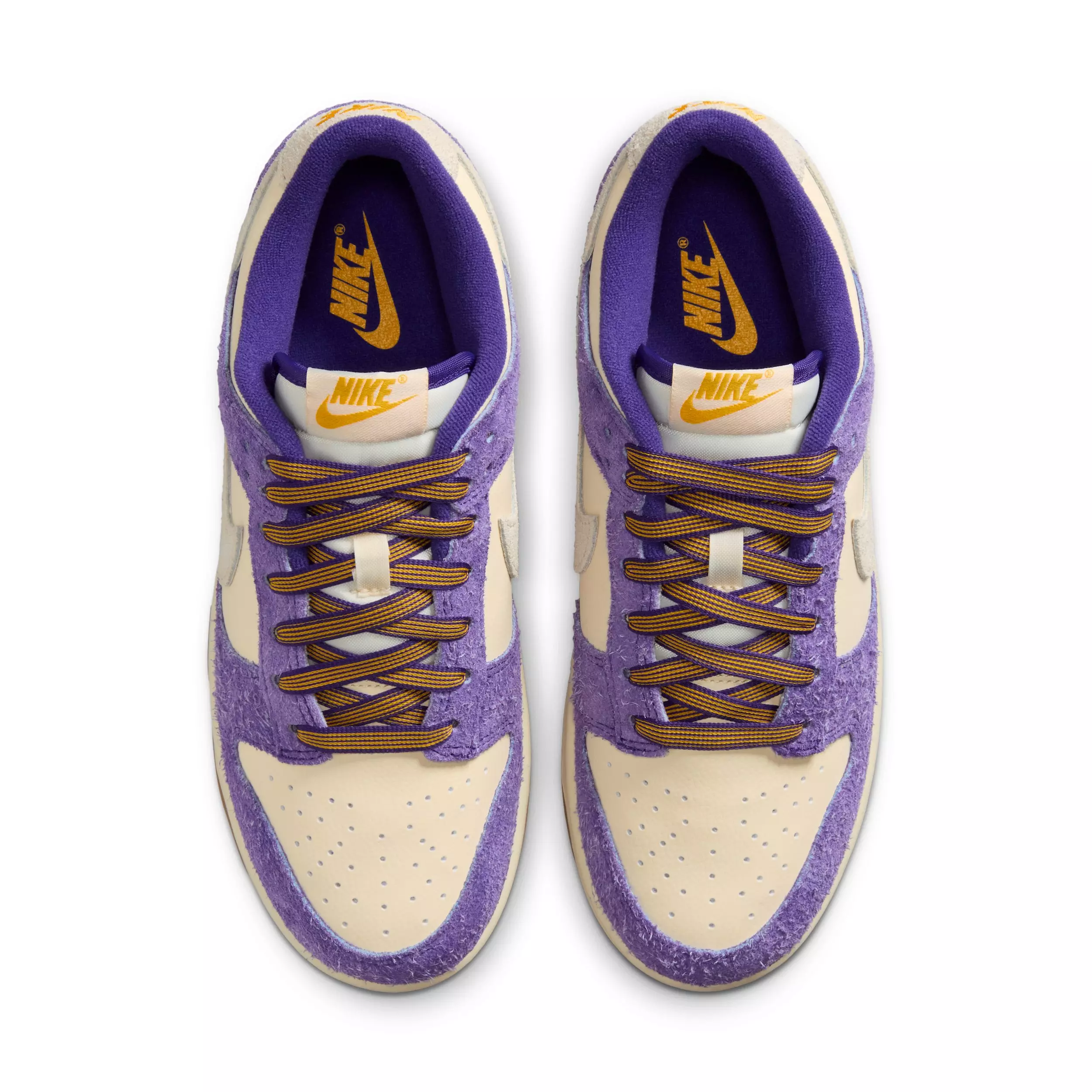Nike Dunk Low "Court Purple/University Gold/Gum Medium Brown/Coconut Milk" Women's Shoe - PURPLE/GOLD/MD BROWN/MILK