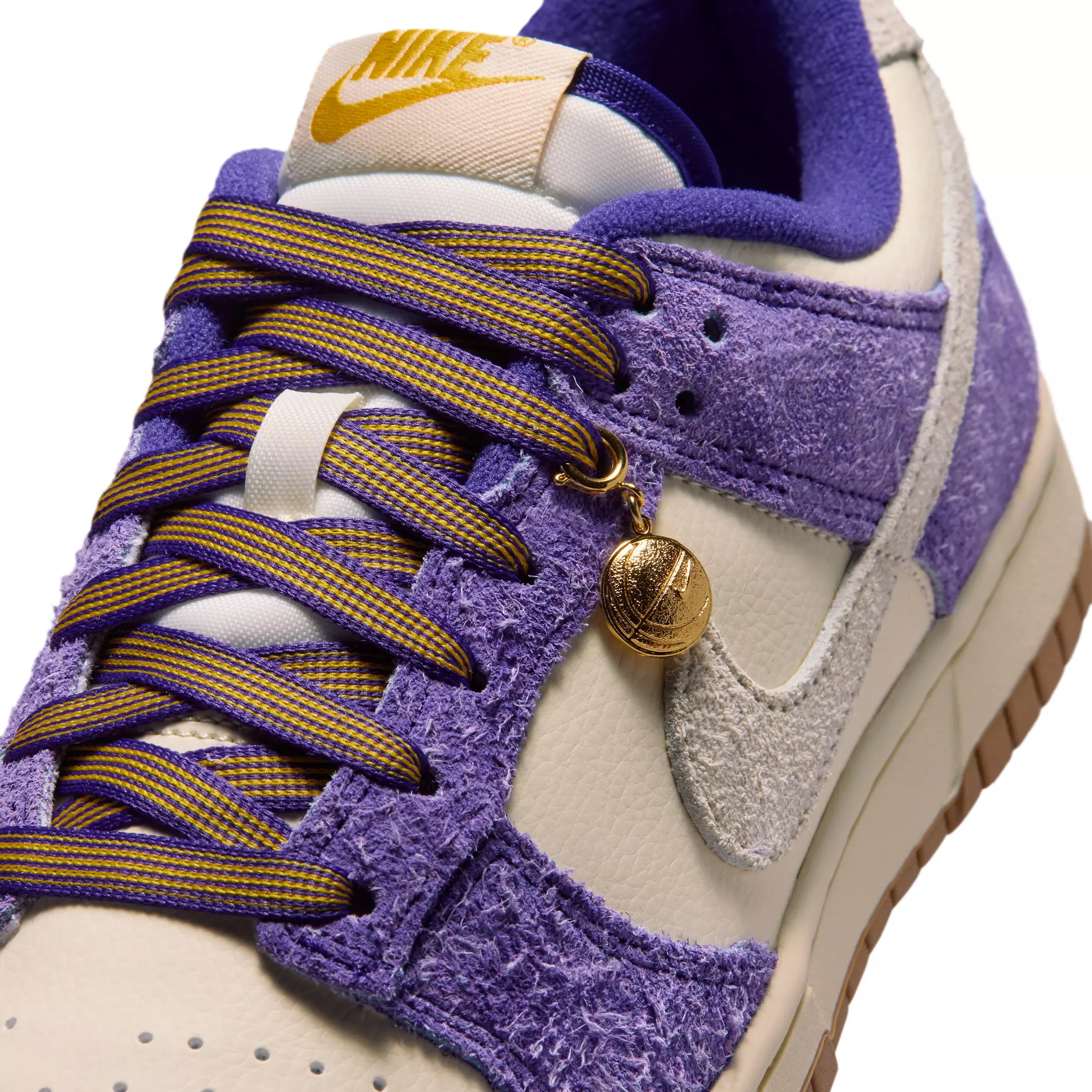 Nike Dunk Low "Court Purple/University Gold/Gum Medium Brown/Coconut Milk" Women's Shoe - PURPLE/GOLD/MD BROWN/MILK