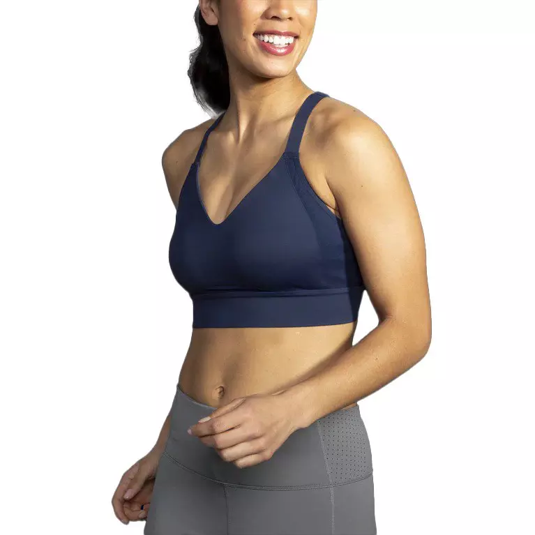 Brooks Women's Drive Interlace Run Bra - NAVY