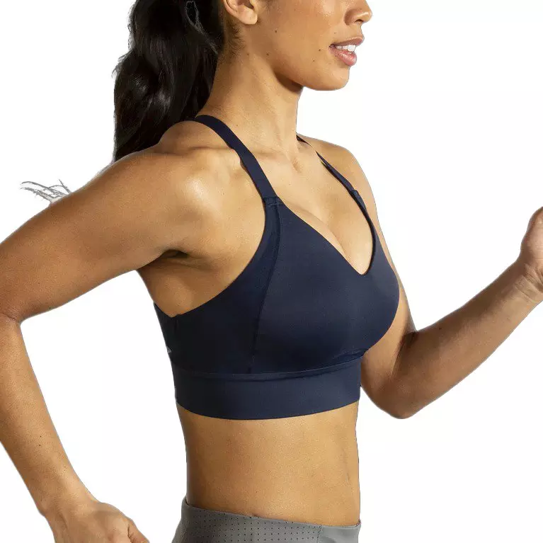 Brooks Women's Drive Interlace Run Bra - NAVY