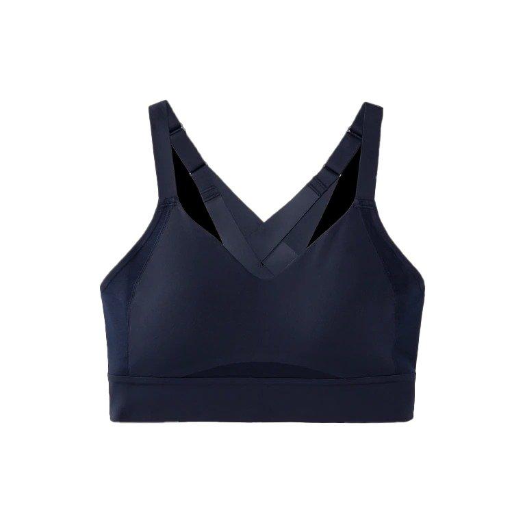 Brooks Women's Drive Interlace Run Bra - NAVY Thumbnail View 7