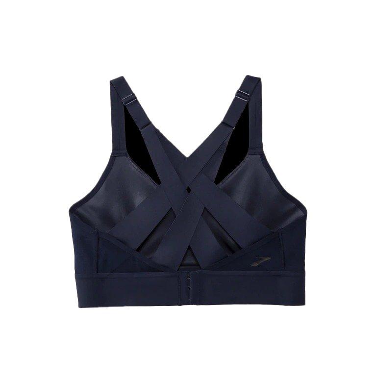 Brooks Women's Drive Interlace Run Bra - NAVY Thumbnail View 8