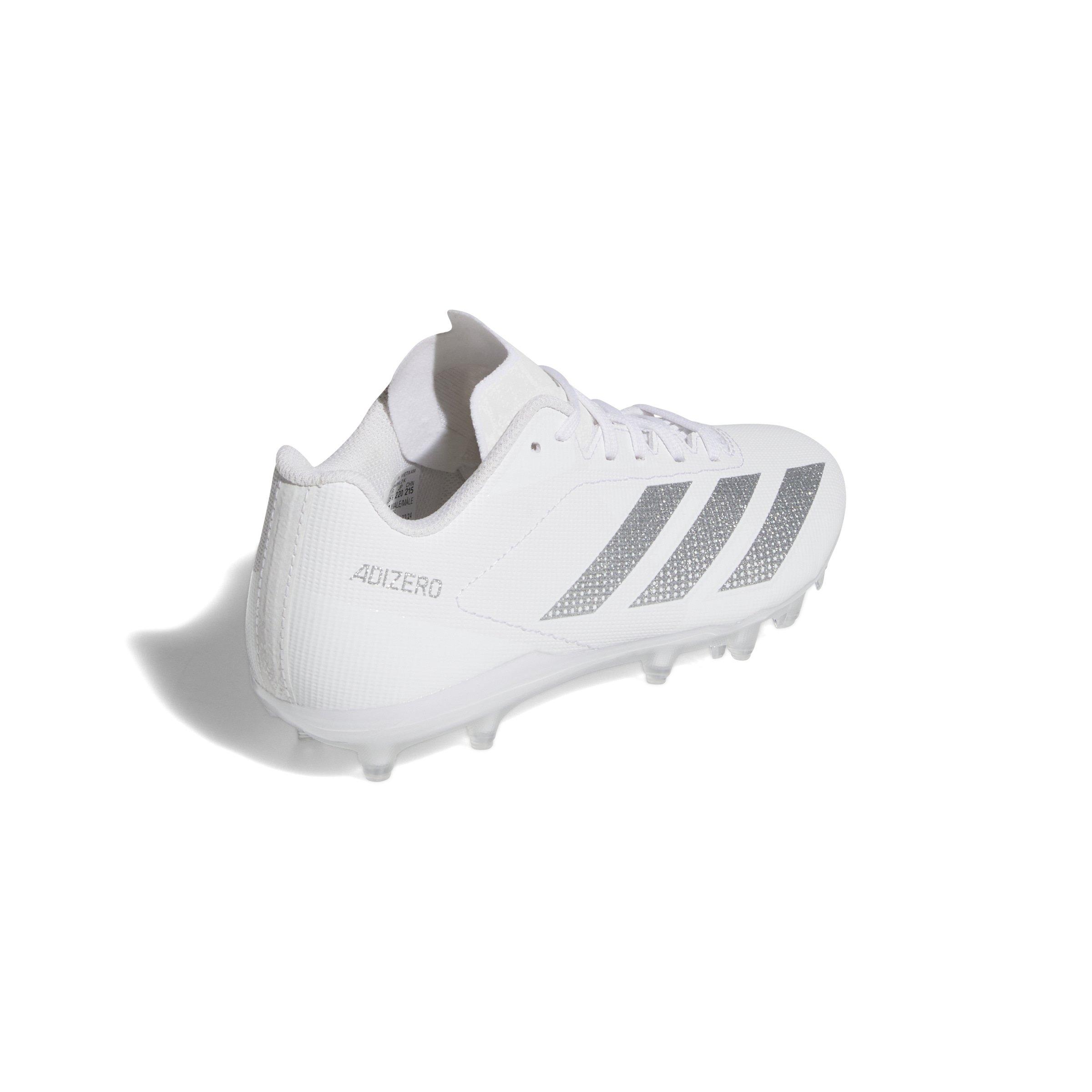 adidas Adizero Electric.2 II  Grade School Kids' "Cloud White/Silver Metallic​" Football Cleat