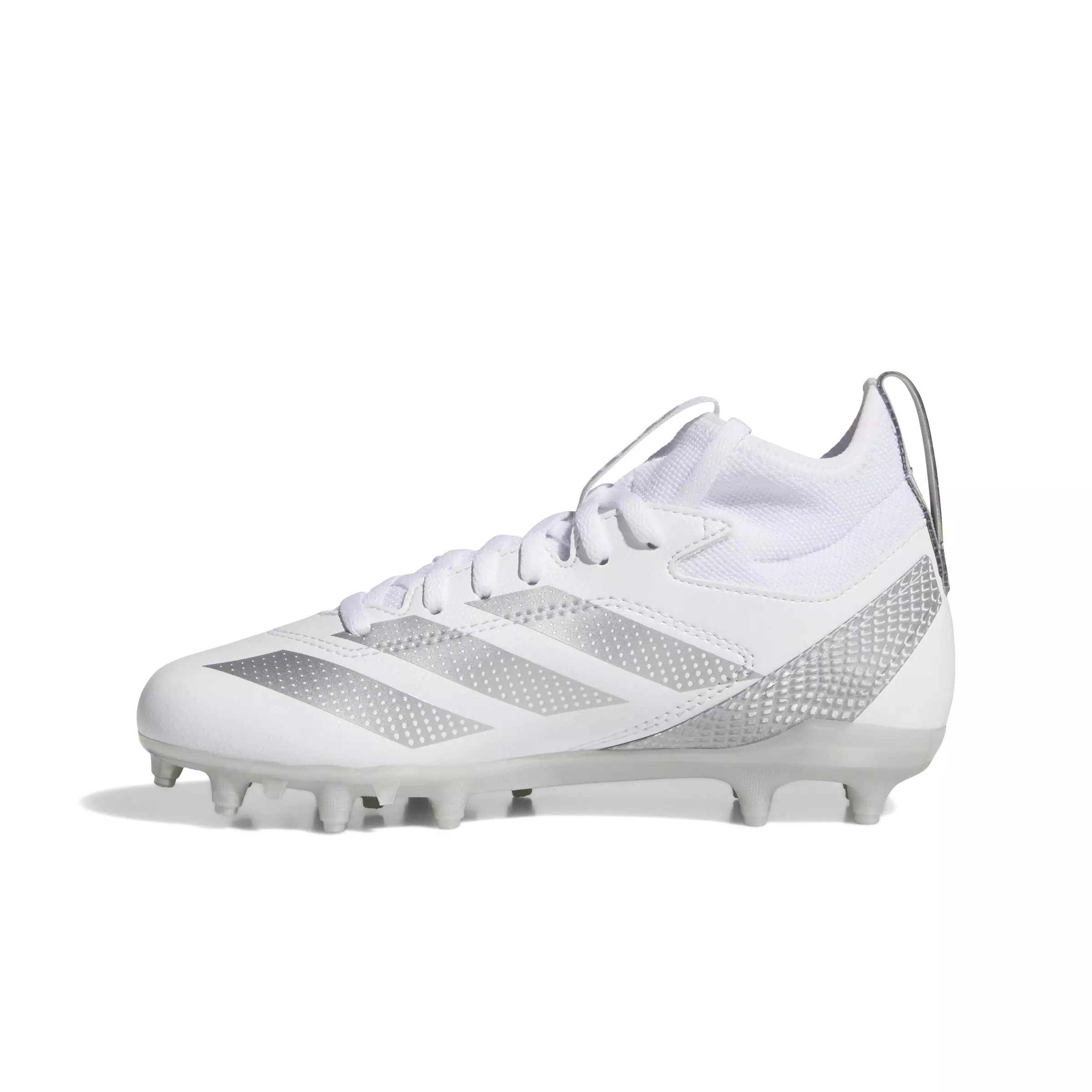 adidas Adizero Impact.2 "Cloud White/Silver Metallic" Grade School Kids' Football Cleat - WHITE/SILVER