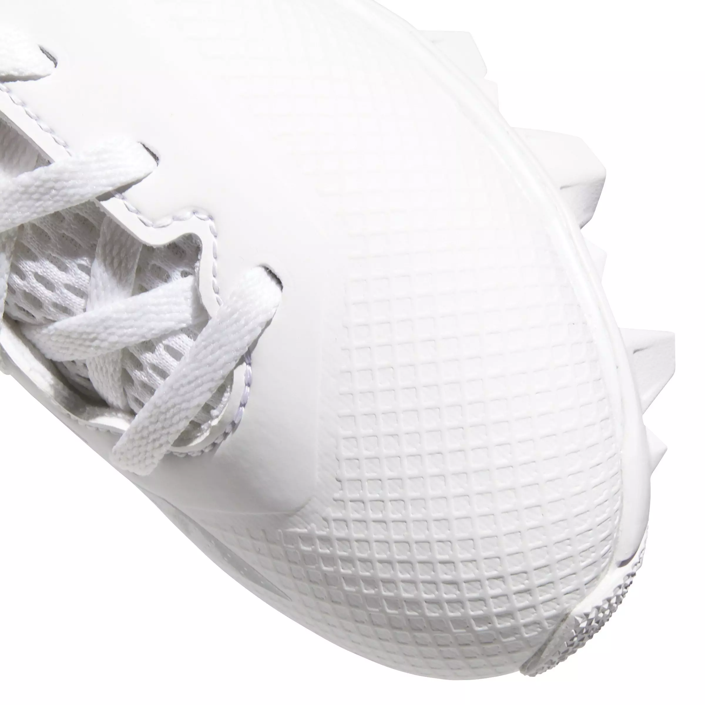 adidas Adizero Impact.2 Molded Rubber "White/Silver Metallic" Grade School Kids' Football Cleat - WHITE/SILVER