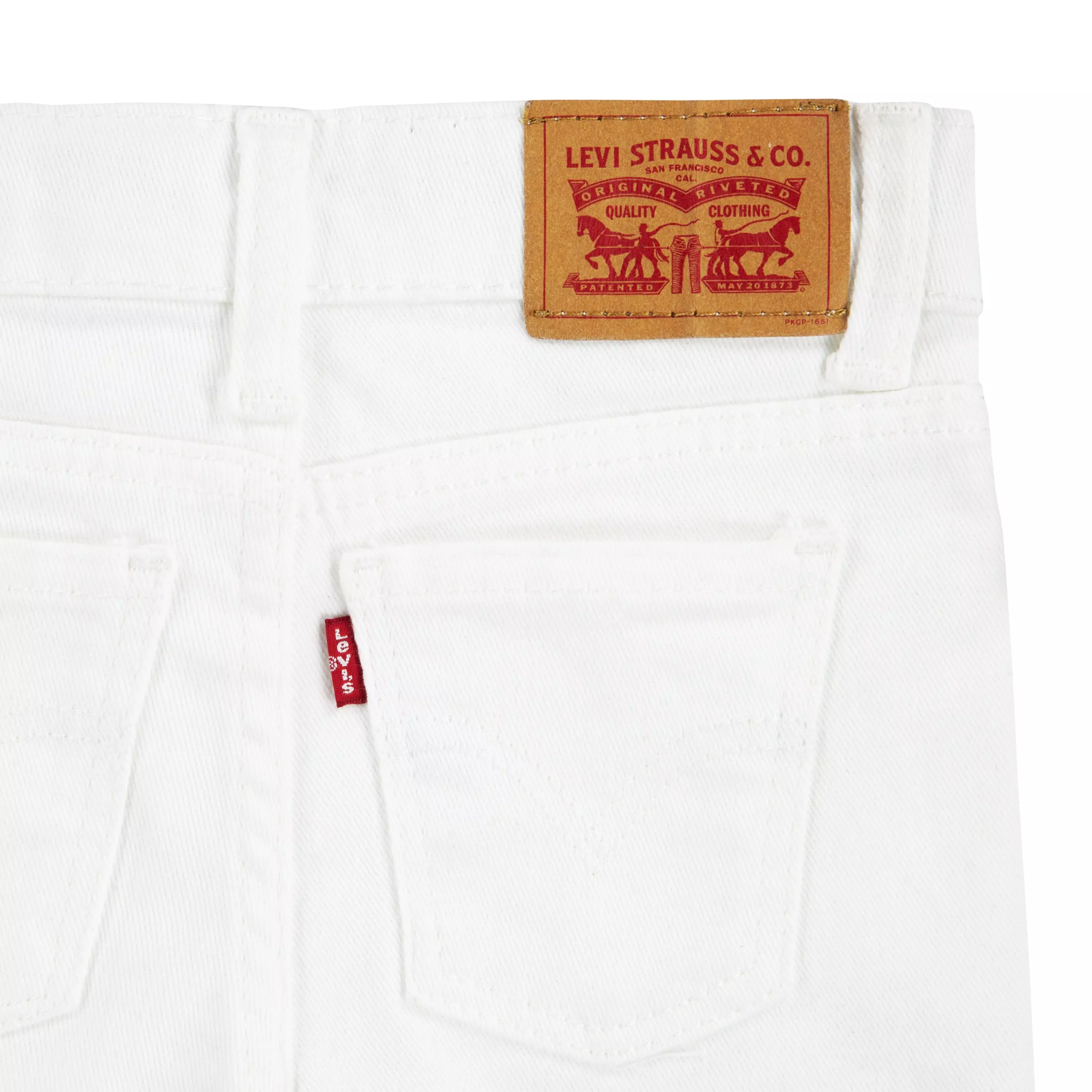 Levi's Toddler Girls' Girlfriend Fit Wash Distressed Denim Shorty Shorts - White - WHITE