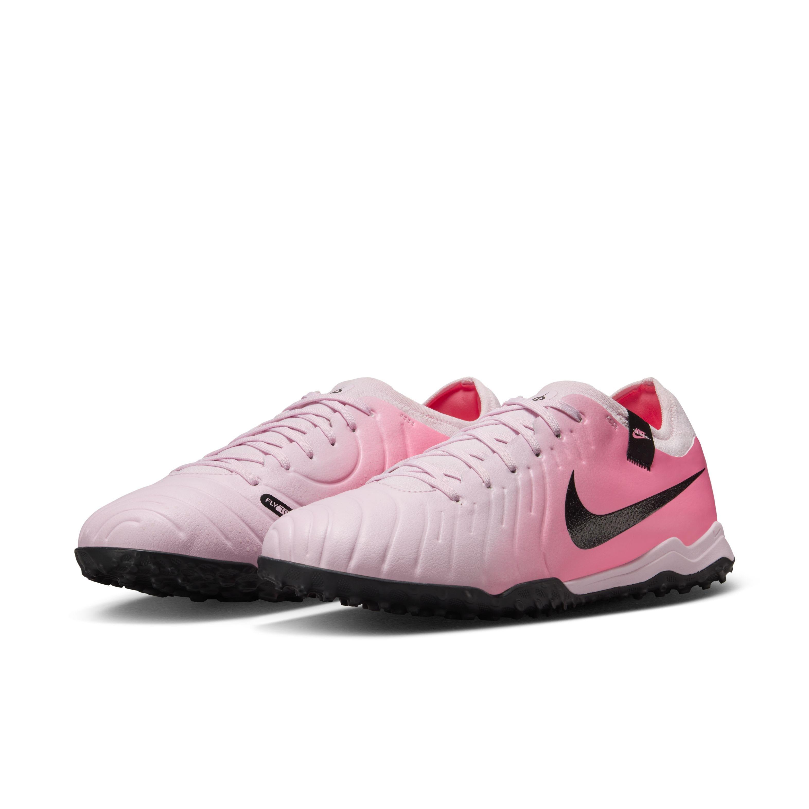 Nike Tiempo Legend 10 Pro Turf "Pink Foam/Black" Men's Soccer Shoe - PINK/BLACK Thumbnail View 3