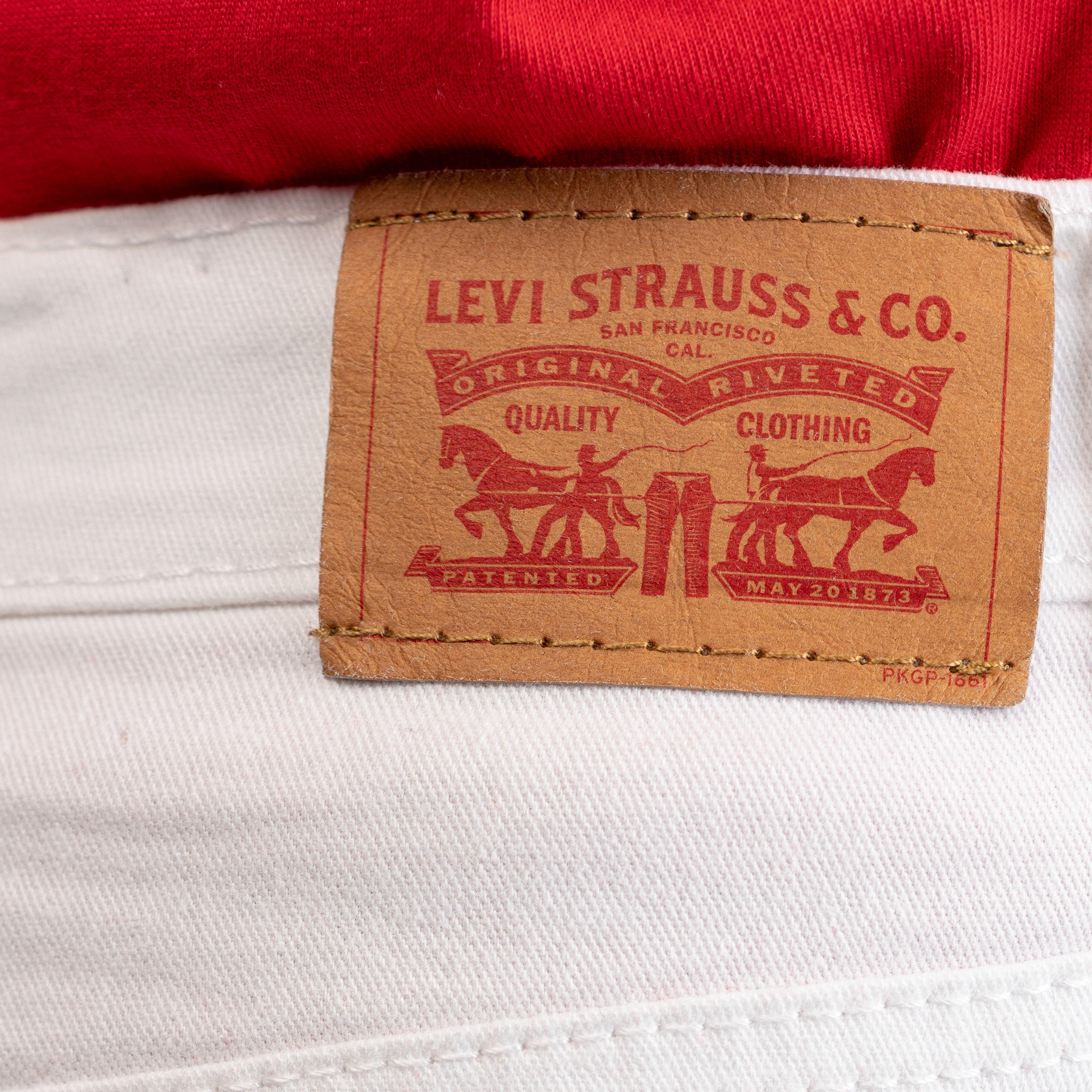 Levi's Girlfriend Fit Distressed Big Girls' White Wash Denim Shorty Shorts