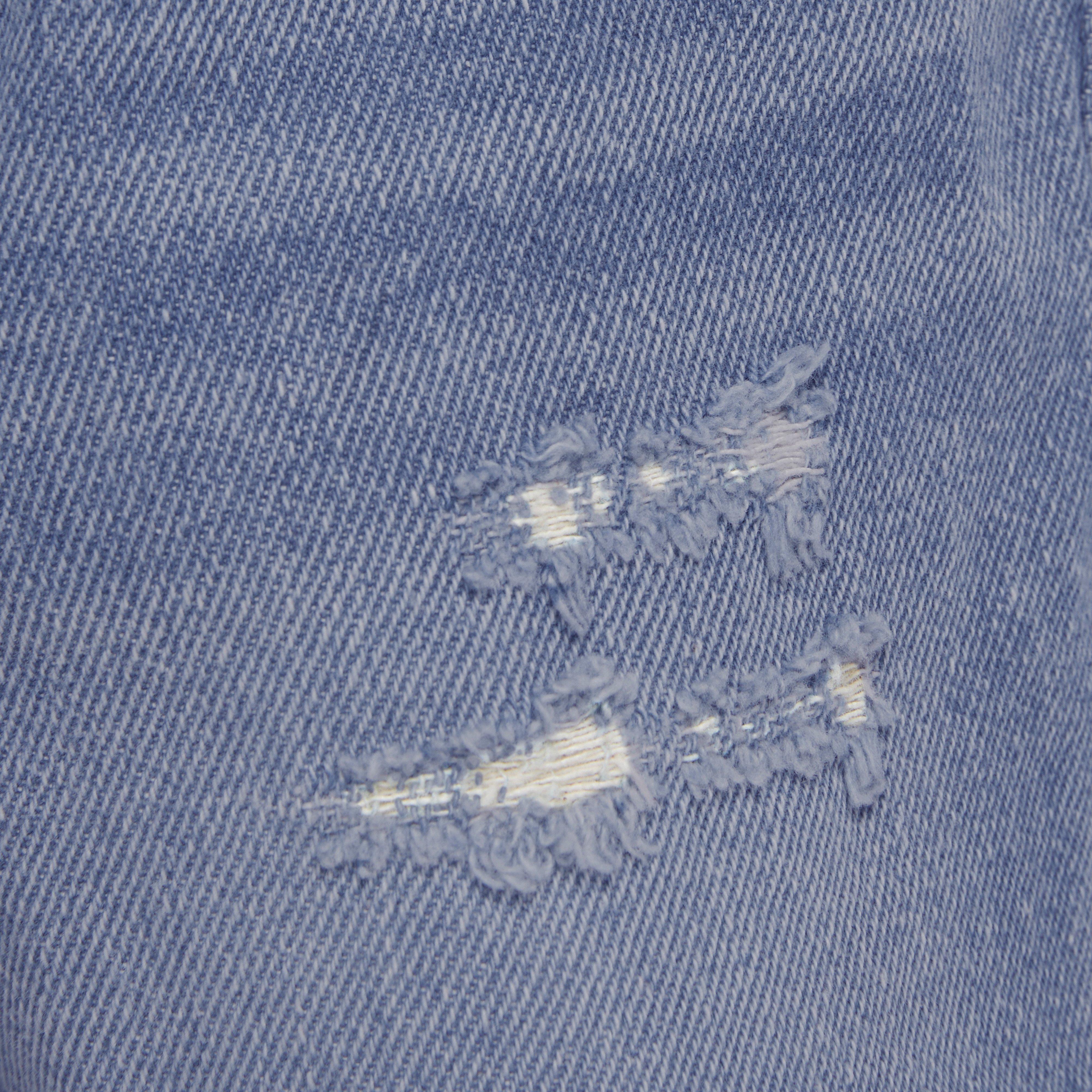Levi's Girlfriend Fit Distressed Toddler Girls' Light Wash Denim Shorty Shorts