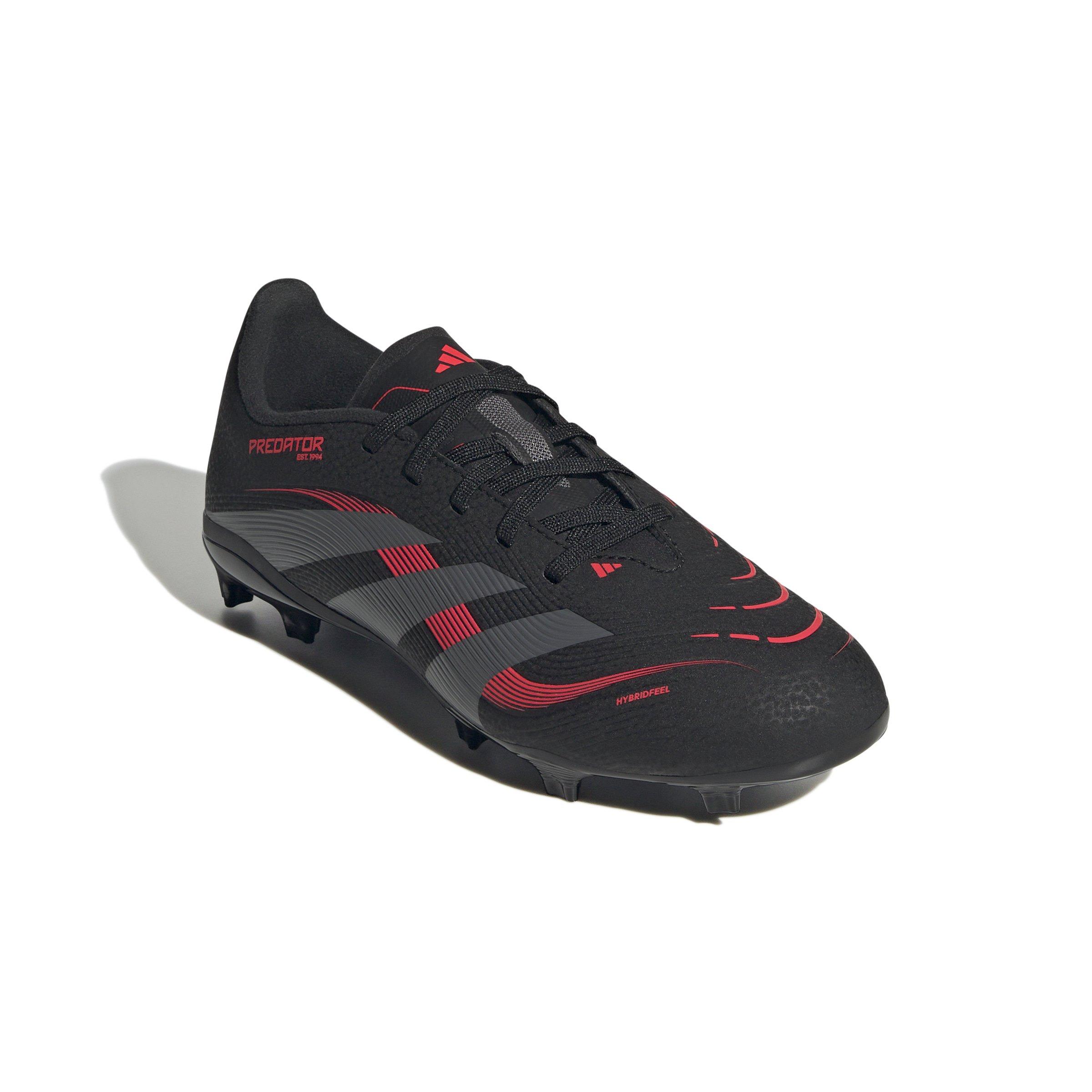 adidas Predator League Firm/MG  Grade School Kids' "Core Black/Grey Four/Lucid Red" Soccer Cleat
