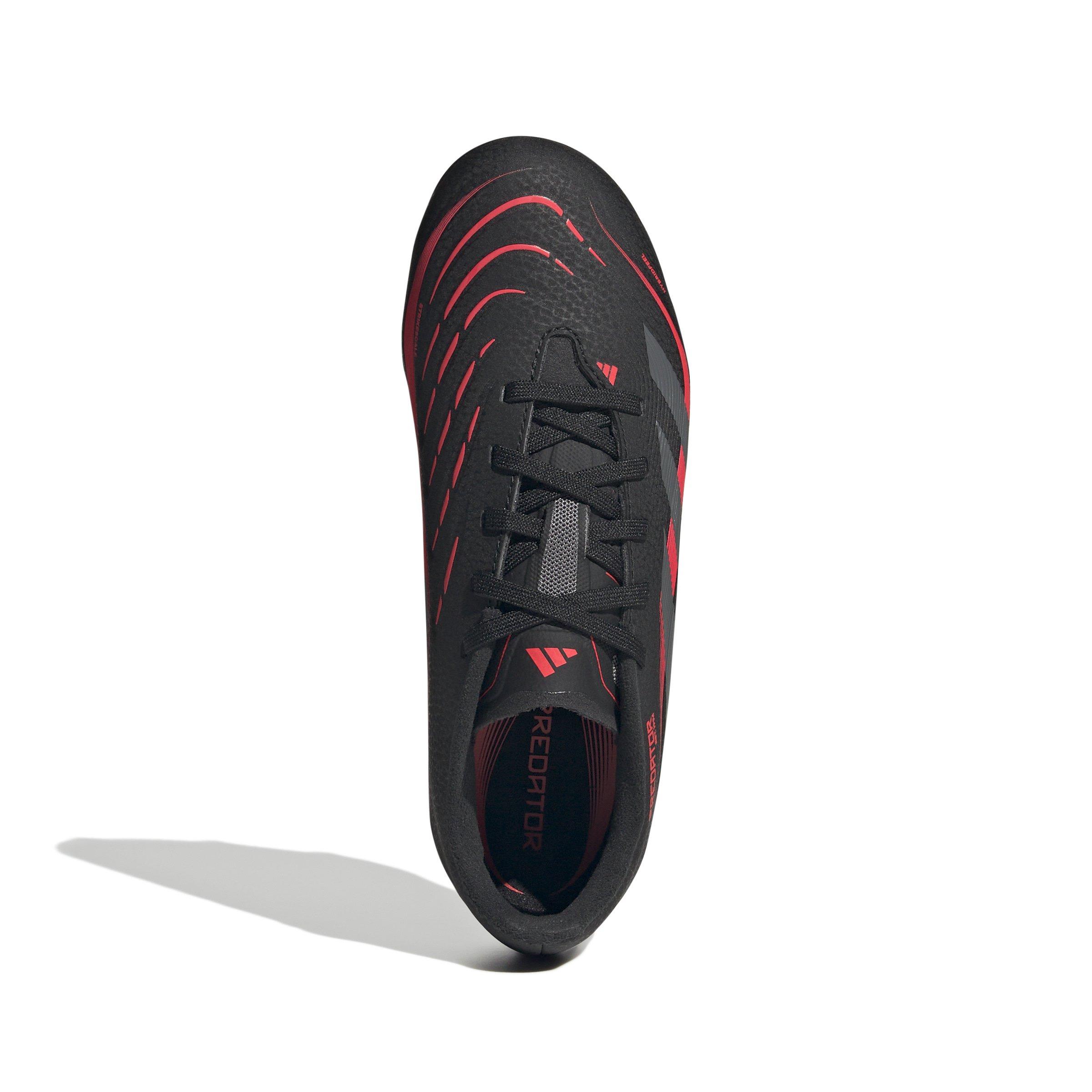 adidas Predator League Firm/MG  Grade School Kids' "Core Black/Grey Four/Lucid Red" Soccer Cleat