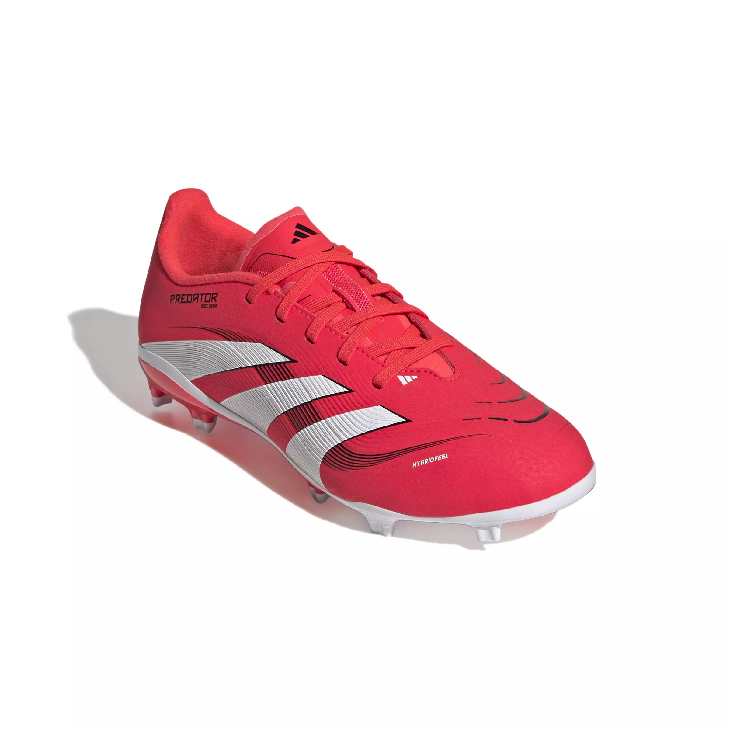 adidas Predator League Firm/MG "Lucid Red/FTWR White/Core Black" Grade School Kids' Soccer Cleat - RED/WHITE/BLACK