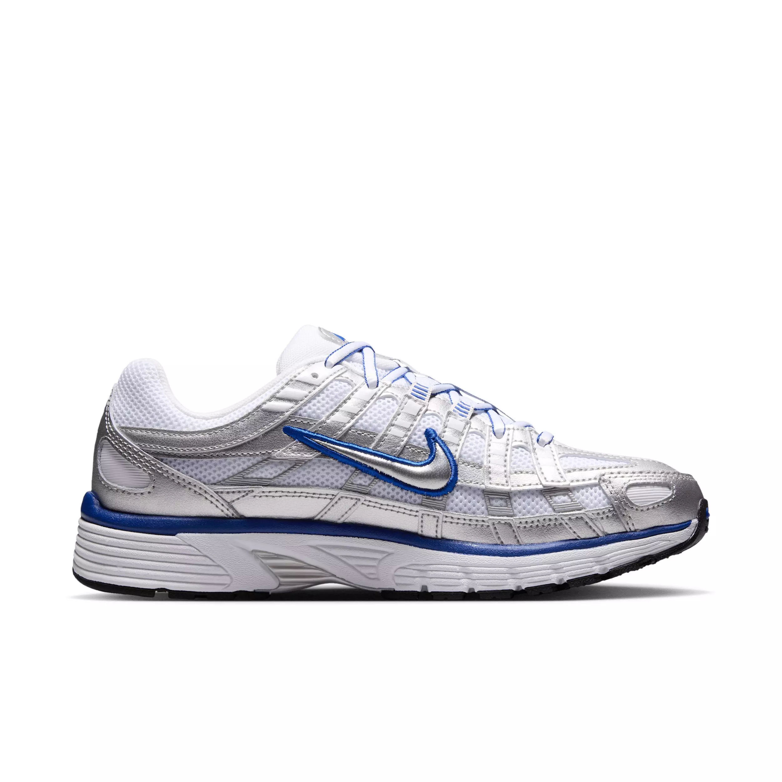 Nike P-6000 "White/Old Royal/Black/Metallic Silver" Women's Shoe - WHITE/ROYAL/BLACK/SILVER