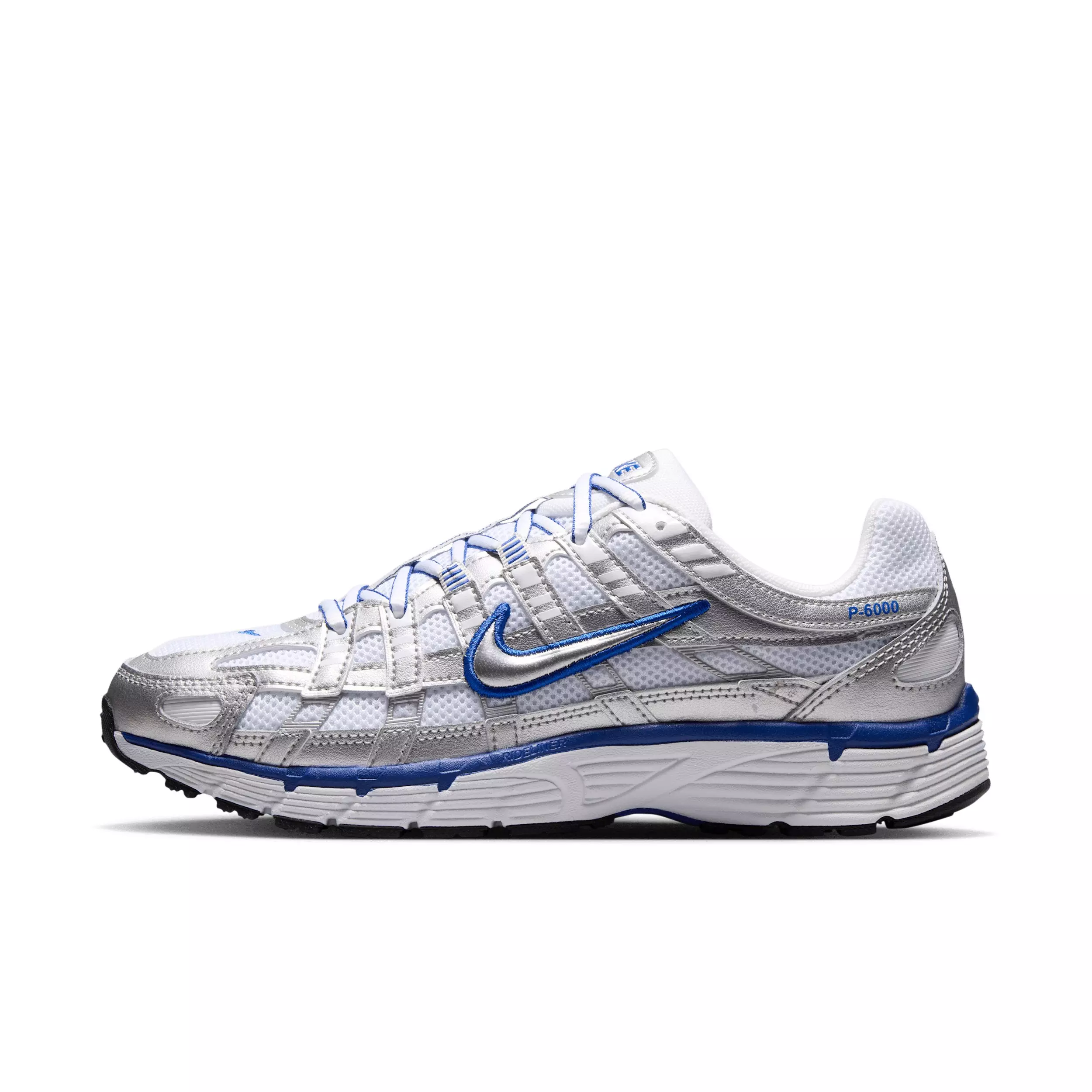 Nike P-6000 "White/Old Royal/Black/Metallic Silver" Women's Shoe - WHITE/ROYAL/BLACK/SILVER