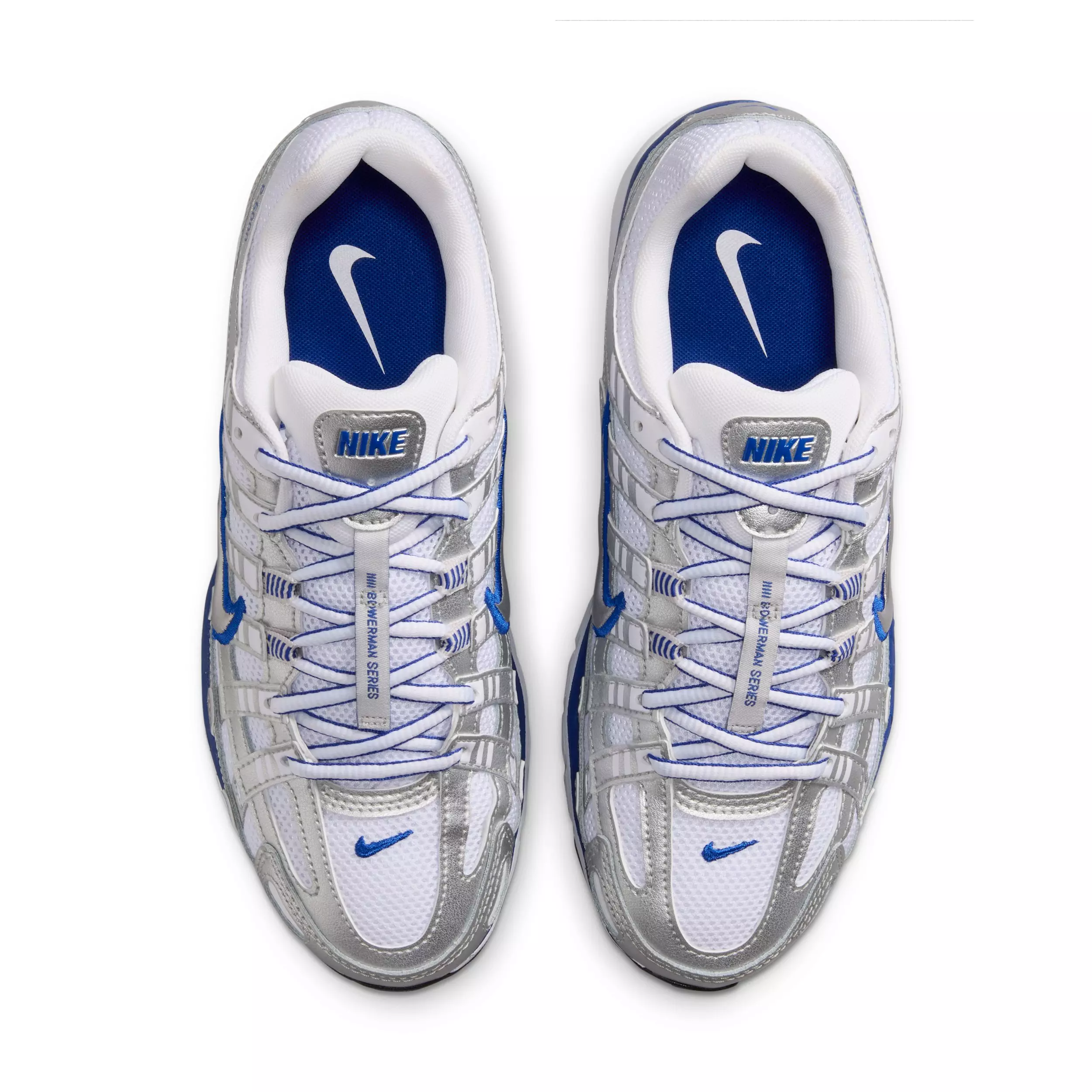 Nike P-6000 "White/Old Royal/Black/Metallic Silver" Women's Shoe - WHITE/ROYAL/BLACK/SILVER