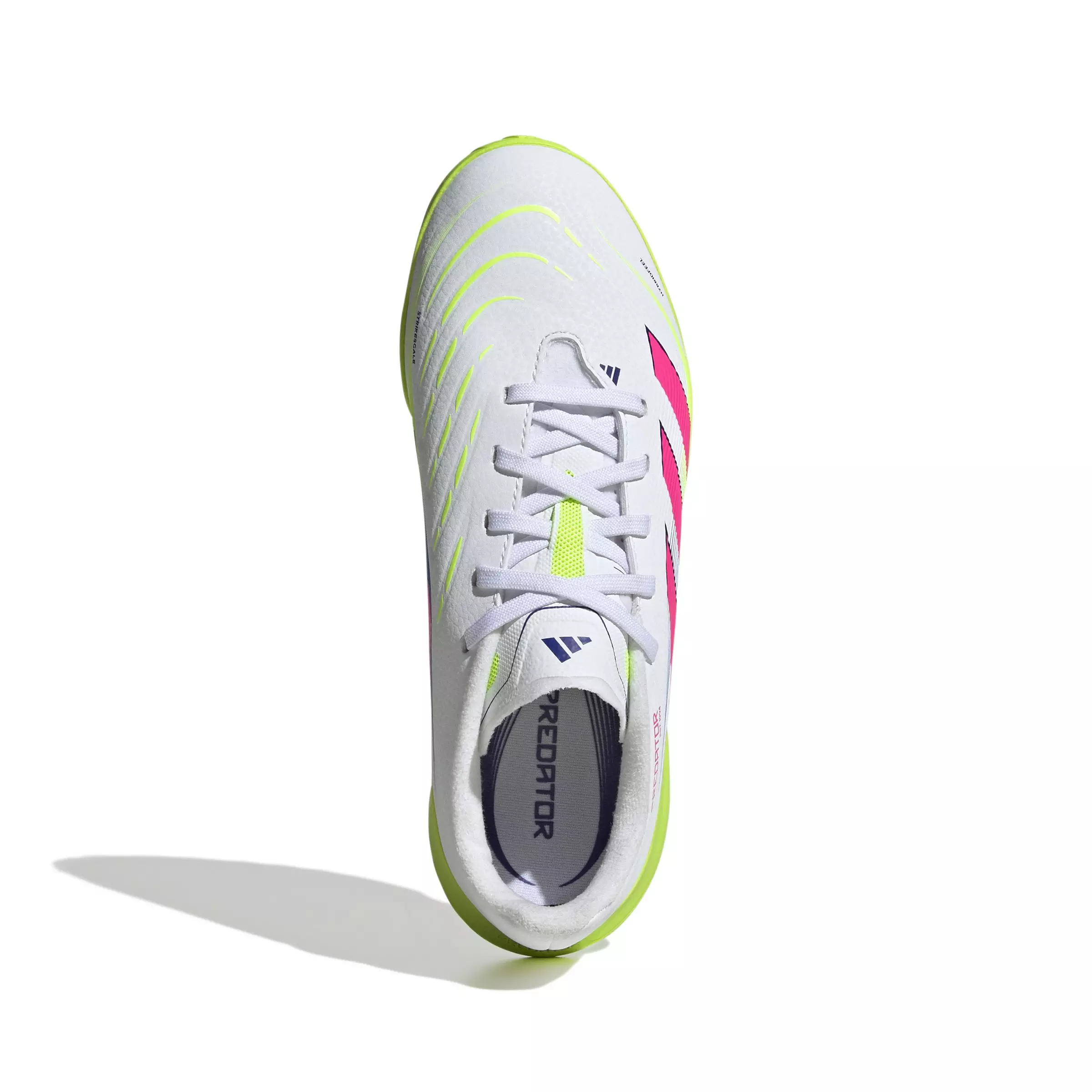 adidas Predator League Turf "Cloud White/Lucid Pink/Lucid Lemon" Grade School Kids' Soccer Shoe - WHITE/PINK/LEMON