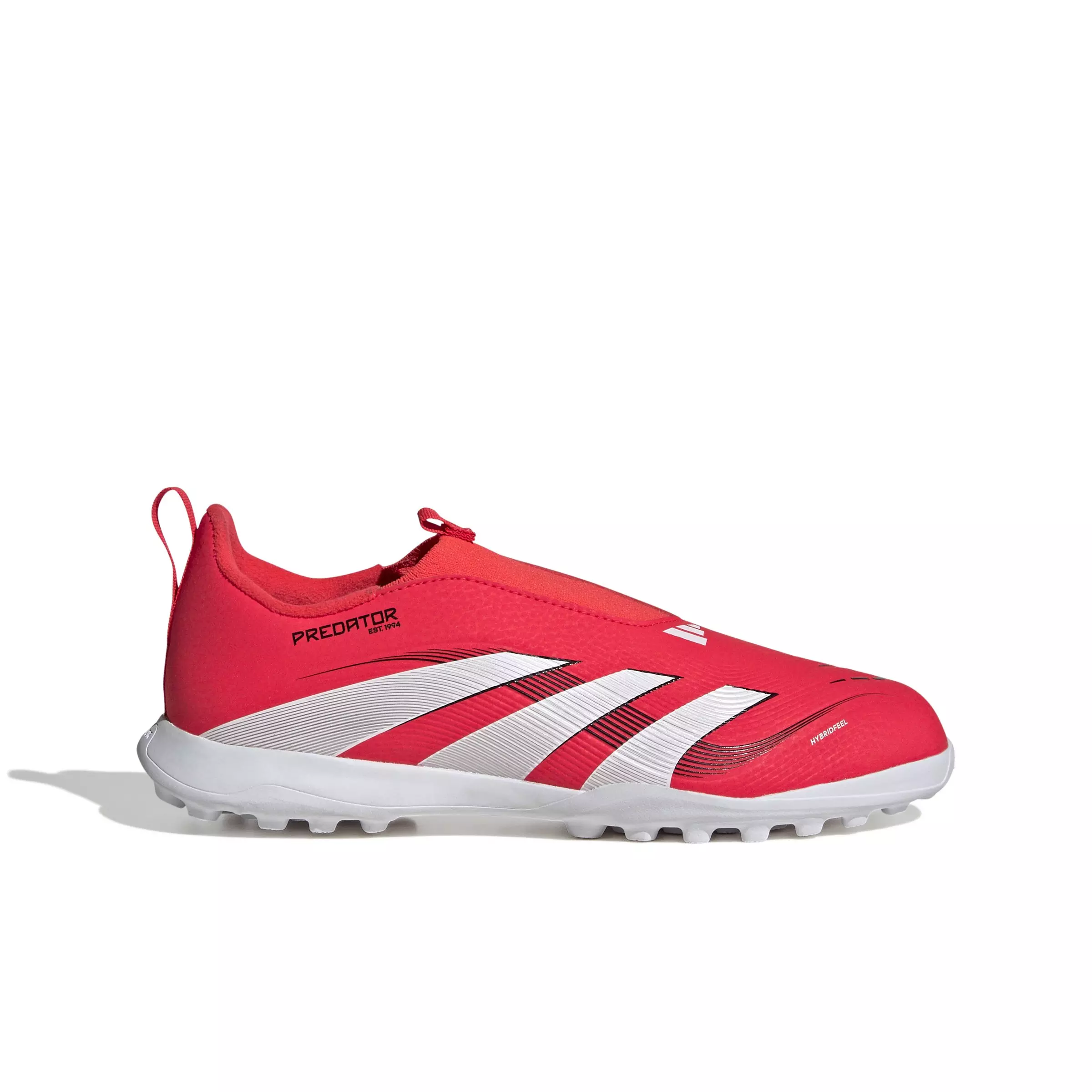 adidas Predator League Laceless Turf "Red/FTWR White/Core Black" Grade School Kids' Soccer Cleat - RED/WHITE/BLACK