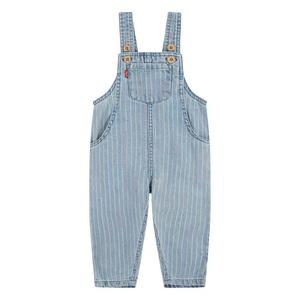 Levi's Infant Girls' Rainbow Stripe Light Wash Denim Overalls