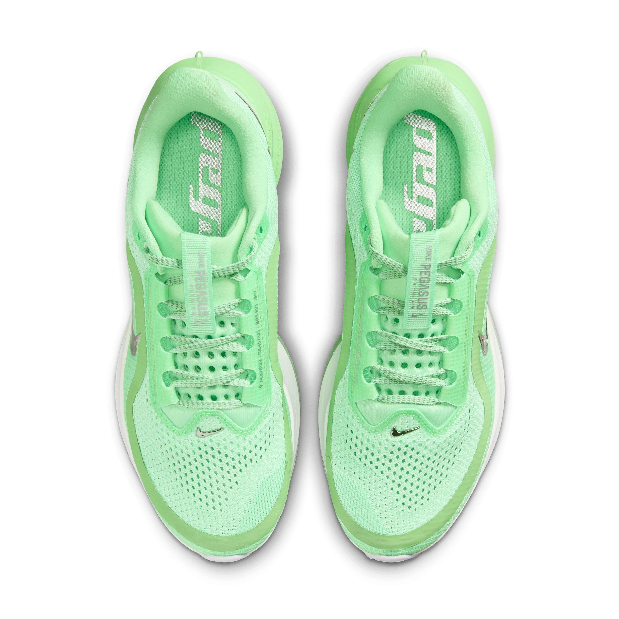 Nike Pegasus Premium "Illusion Green/White/Metallic Silver" Women's Running Shoe - GREEN/WHITE/SILVER Thumbnail View 4