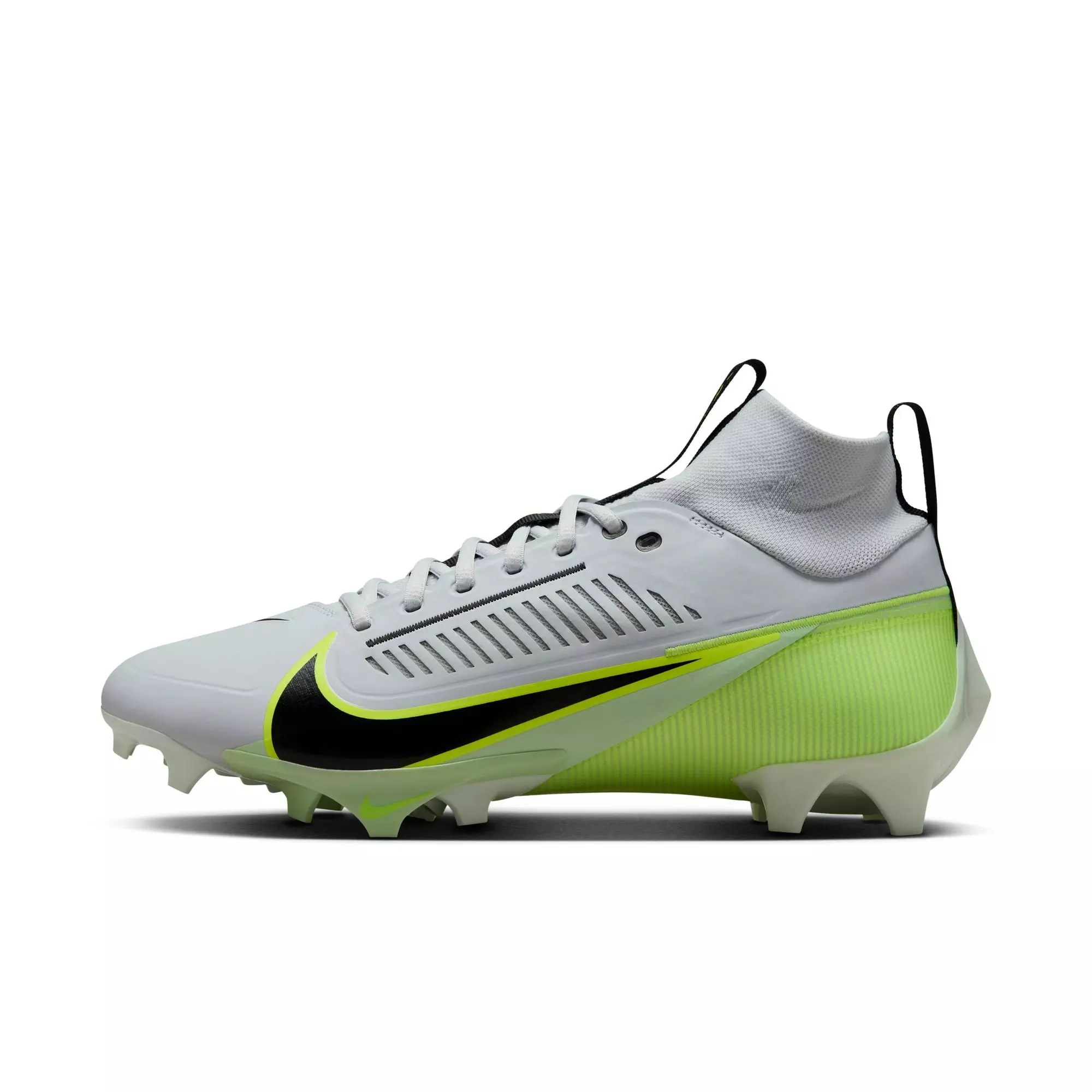Nike Vapor Edge Pro 360 2 "Grey/Volt/Black" Men's Football Cleat - GREY/VOLT/BLACK