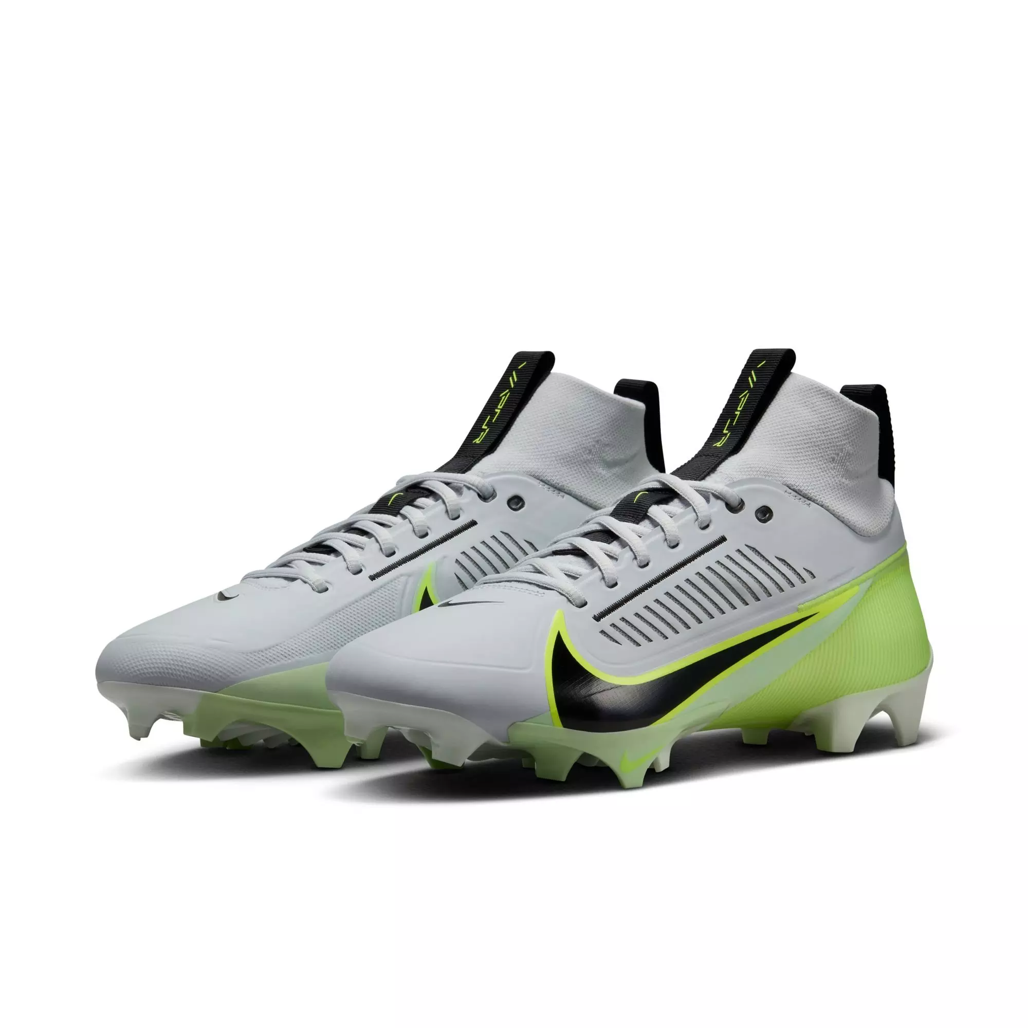 Nike Vapor Edge Pro 360 2 "Grey/Volt/Black" Men's Football Cleat - GREY/VOLT/BLACK