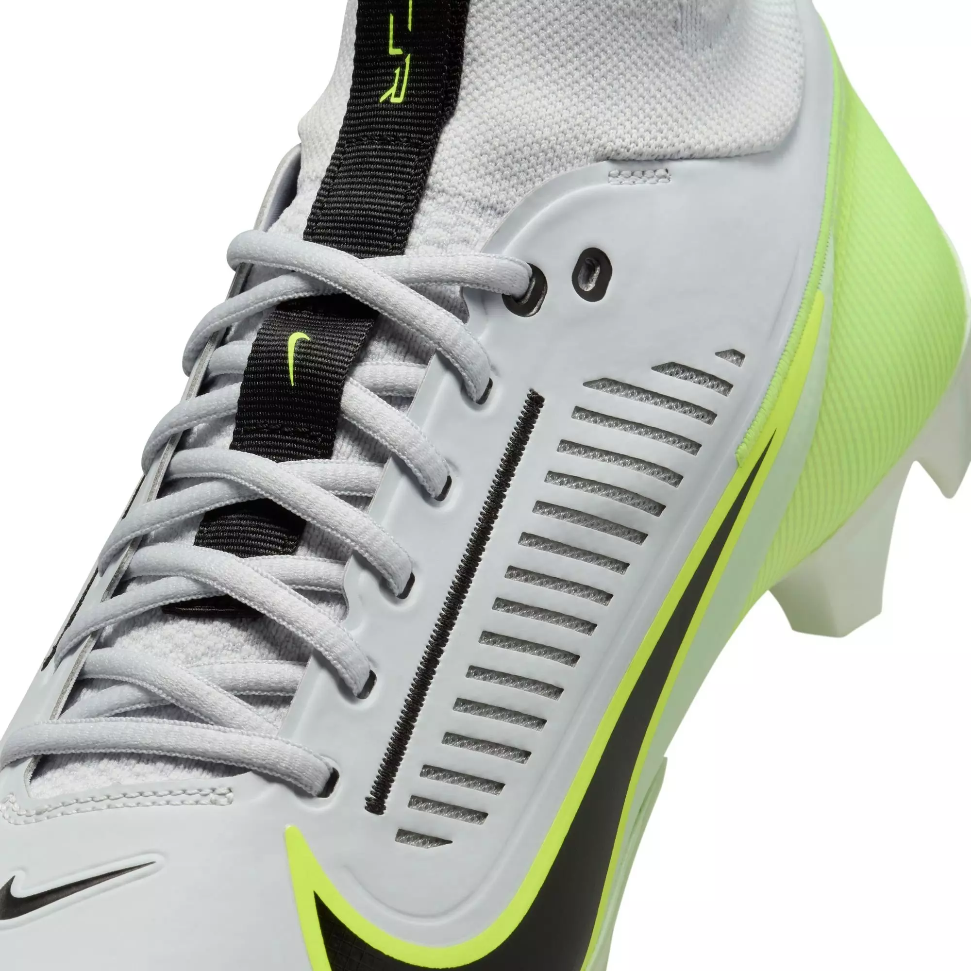 Nike Vapor Edge Pro 360 2 "Grey/Volt/Black" Men's Football Cleat - GREY/VOLT/BLACK