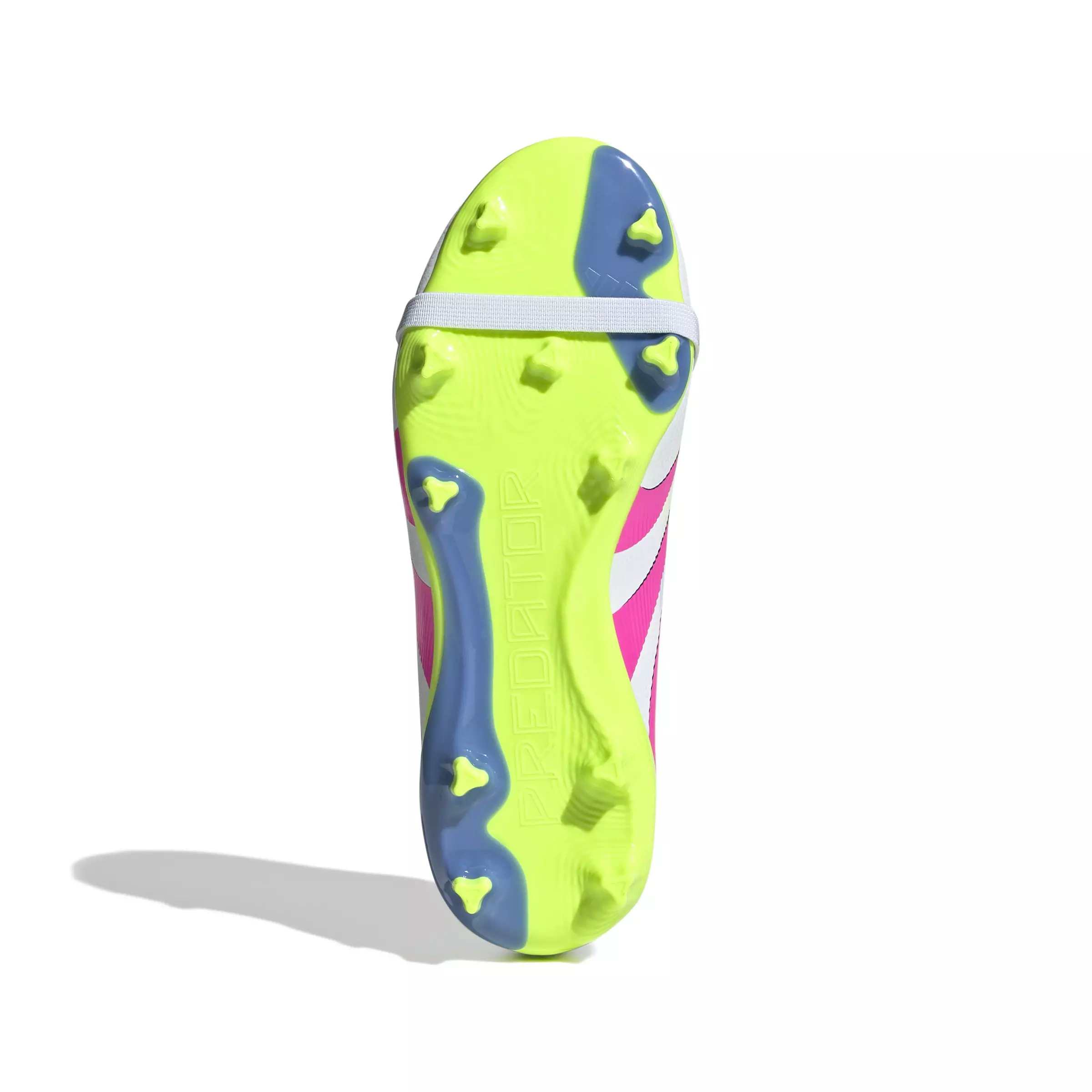 adidas Predator League FG "Cloud White/Lucid Pink/Lucid Lemon" Grade School Kids' Soccer Cleat - WHITE/PINK/LEMON