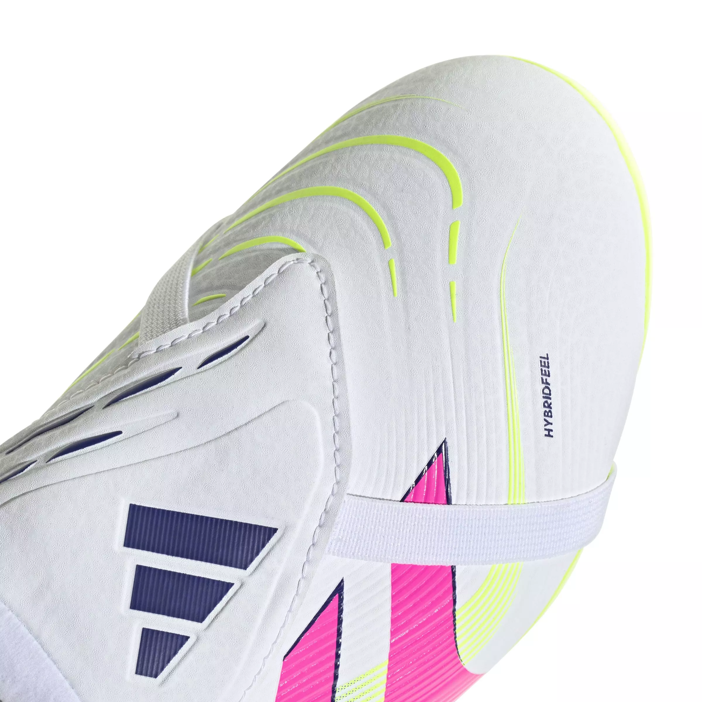 adidas Predator League FG "Cloud White/Lucid Pink/Lucid Lemon" Grade School Kids' Soccer Cleat - WHITE/PINK/LEMON