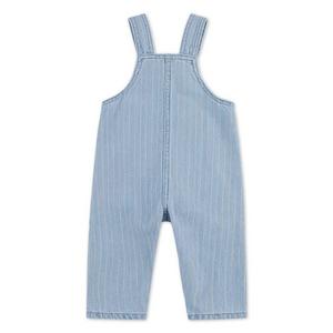 Levi's Rainbow Stripe Baby Girls' Light Wash Denim Overalls