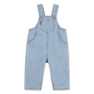 Levi's Rainbow Stripe Baby Girls' Light Wash Denim Overalls
