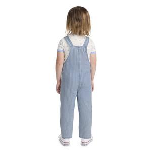Levi's Rainbow Stripe Toddler Girls' Light Wash Denim Overalls