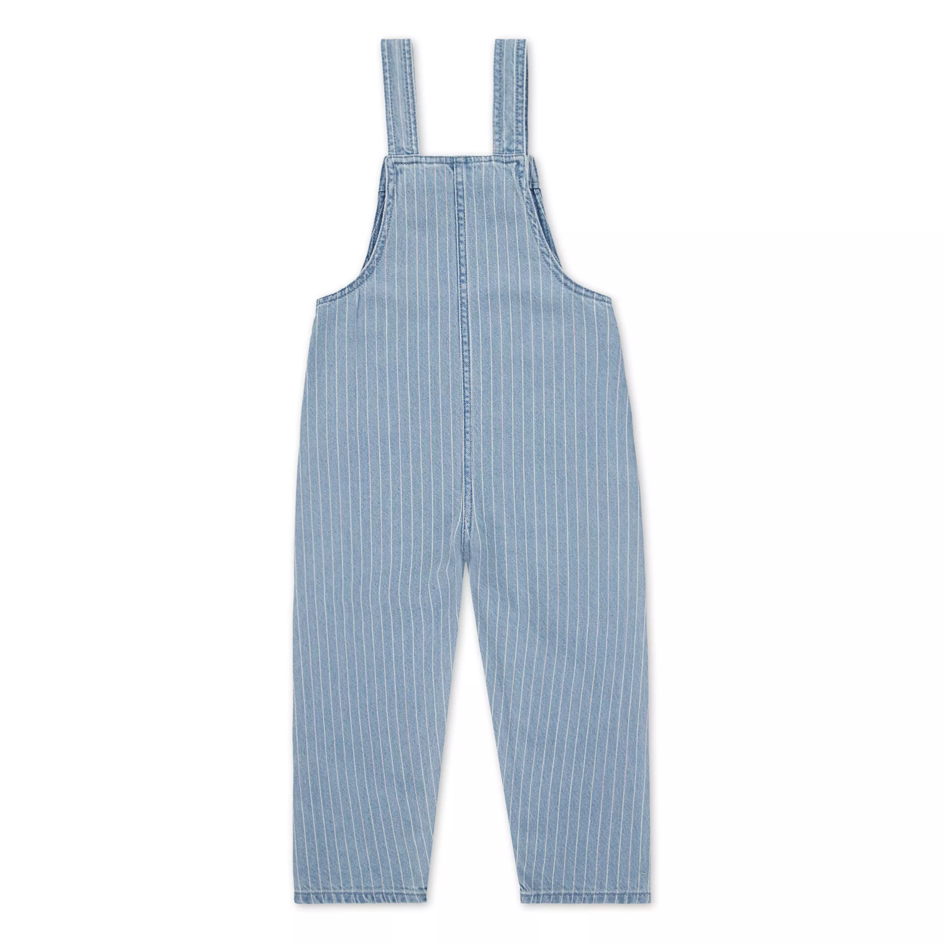 Levi's Rainbow Stripe Toddler Girls' Light Wash Denim Overalls - LIGHT BLUE