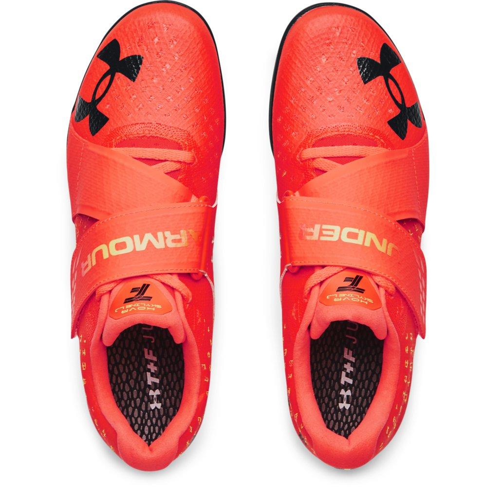 Under Armour UA HOVR&trade; Skyline Long Jump "Phoenix Fire/High Vis Yellow" Unisex Track Spike - RED/YELLOW Thumbnail View 4